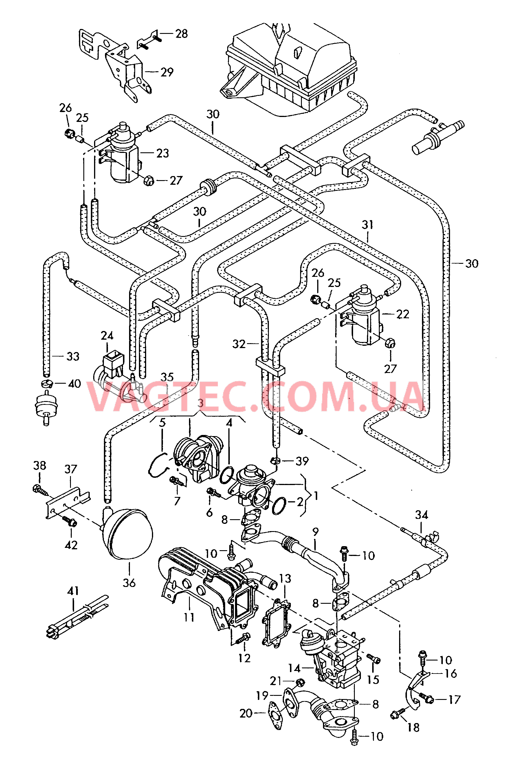 Рециркуляция ОГ Вакуумная система  для VOLKSWAGEN GOLF 2005-1