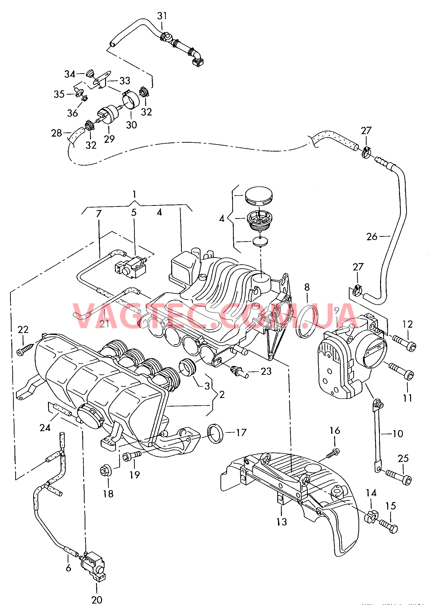 Cистема впуска воздуха  для VOLKSWAGEN Bora 2005