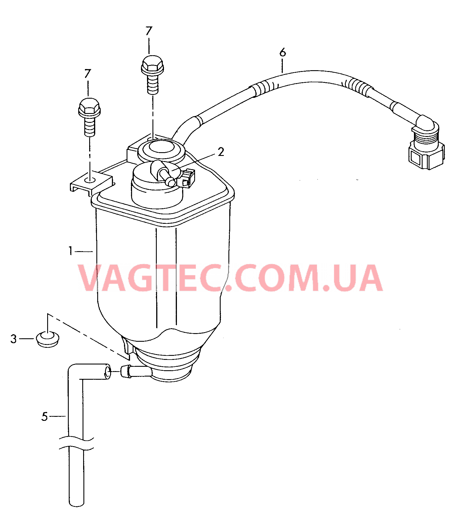 Адсорбер Шланг для удаления воздуха  для VOLKSWAGEN Bora 2003