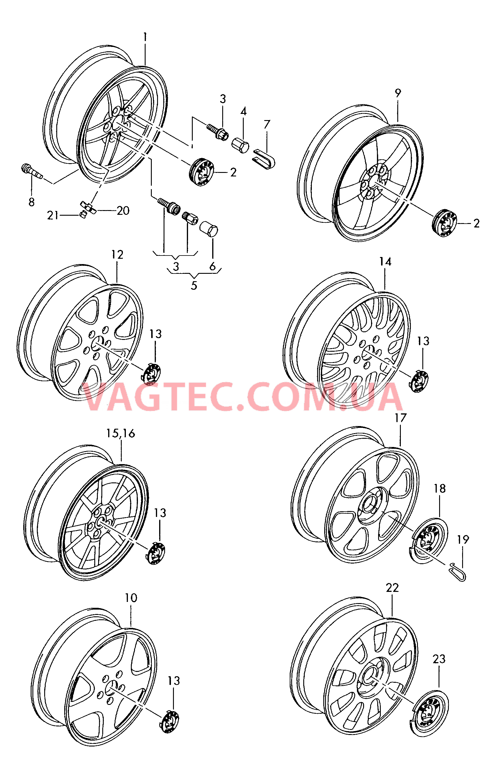 Алюминиевый диск SKODA OCTAVIA   для SKODA Octavia 2001