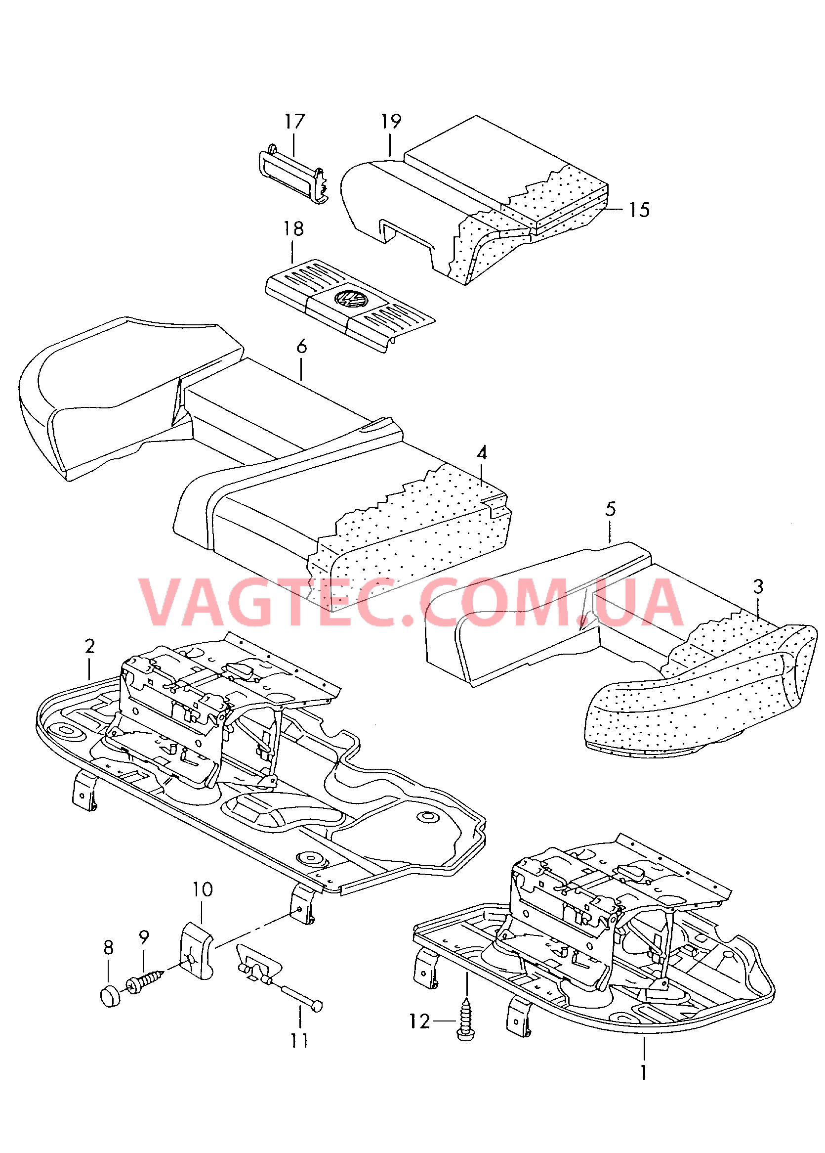 Cиденье, детское  для VOLKSWAGEN GOLF 2002