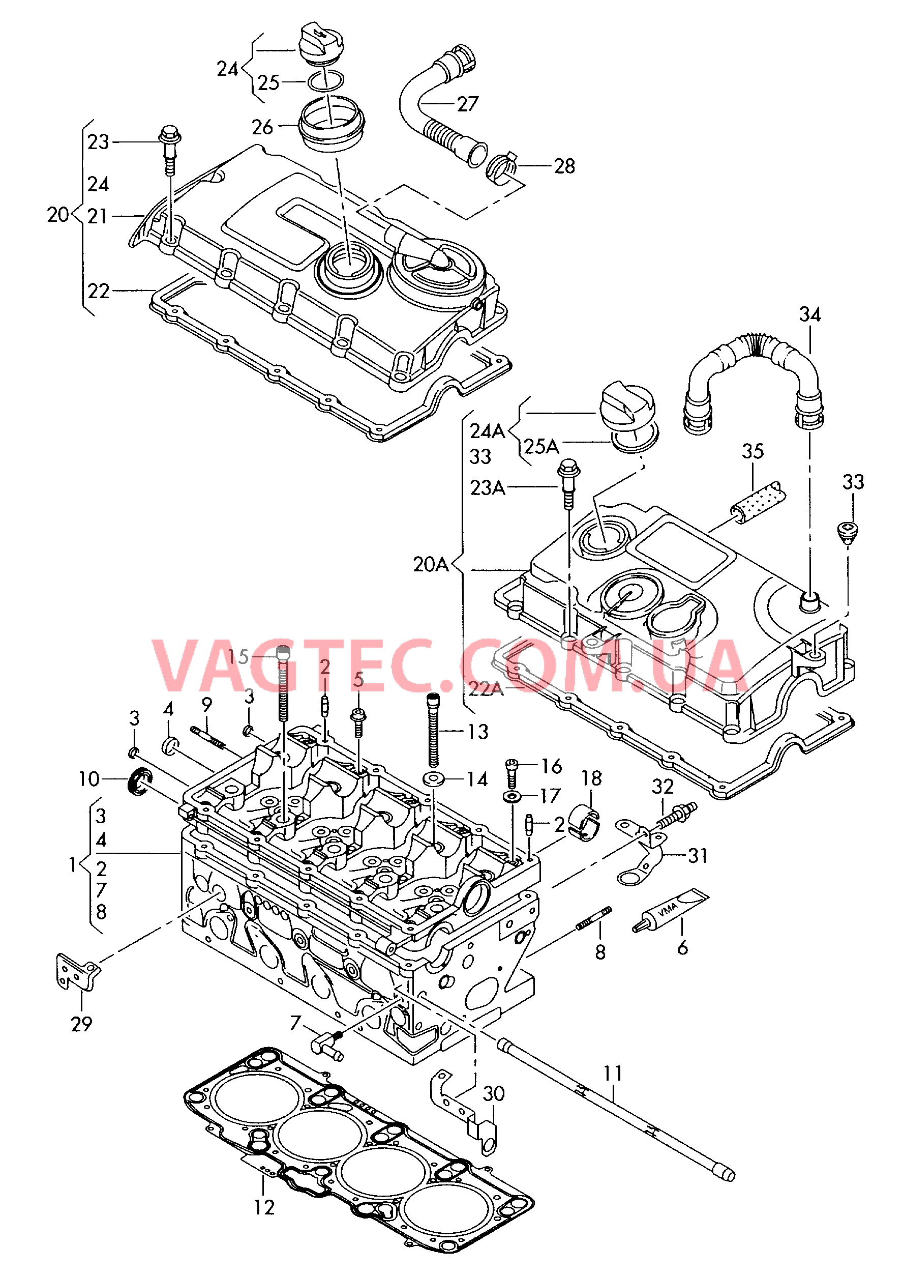 Головка блока цилиндров Крышка ГБЦ  для SEAT Toledo 2007