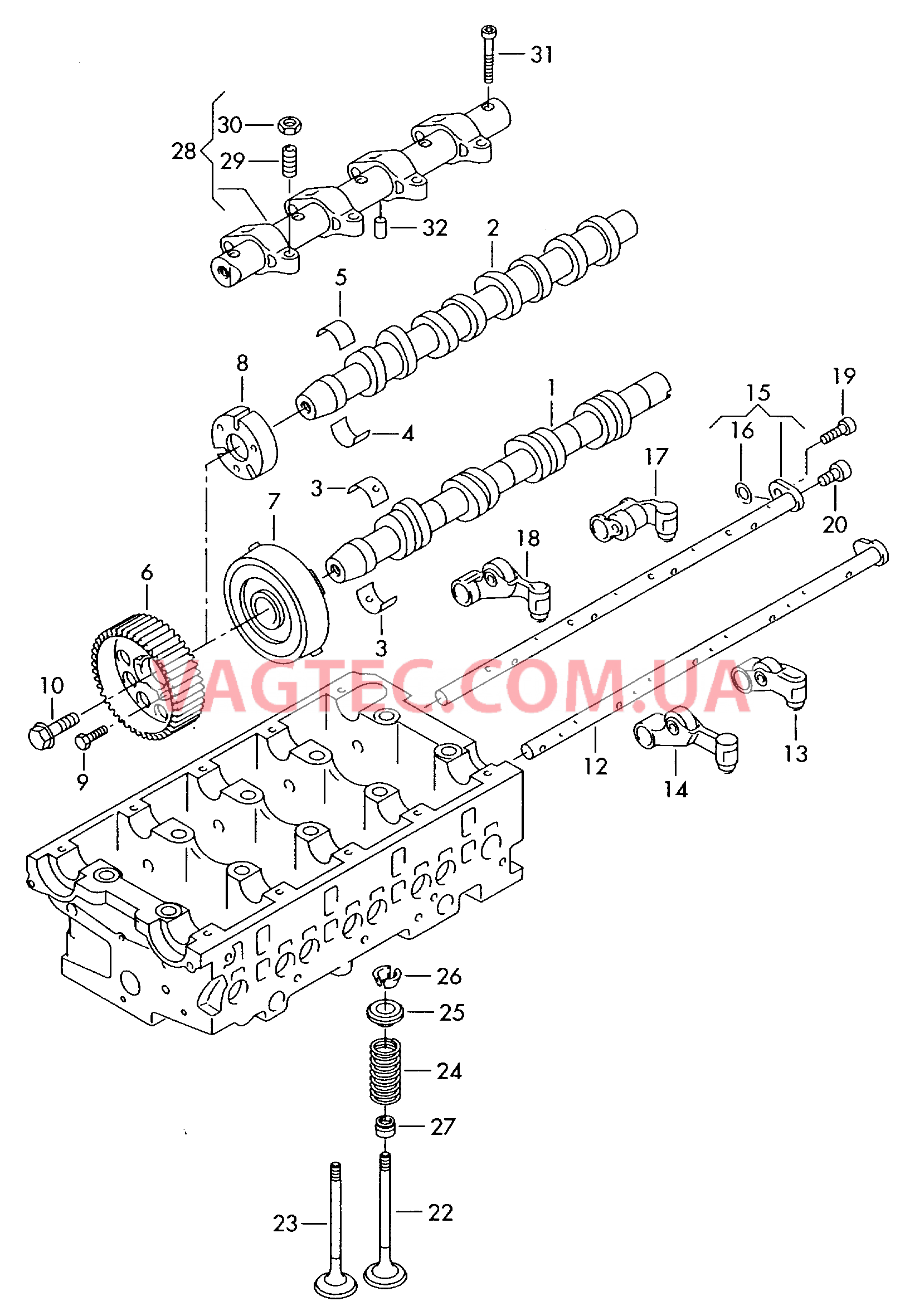 Распределительный вал, клапаны  для VOLKSWAGEN Passat 2006