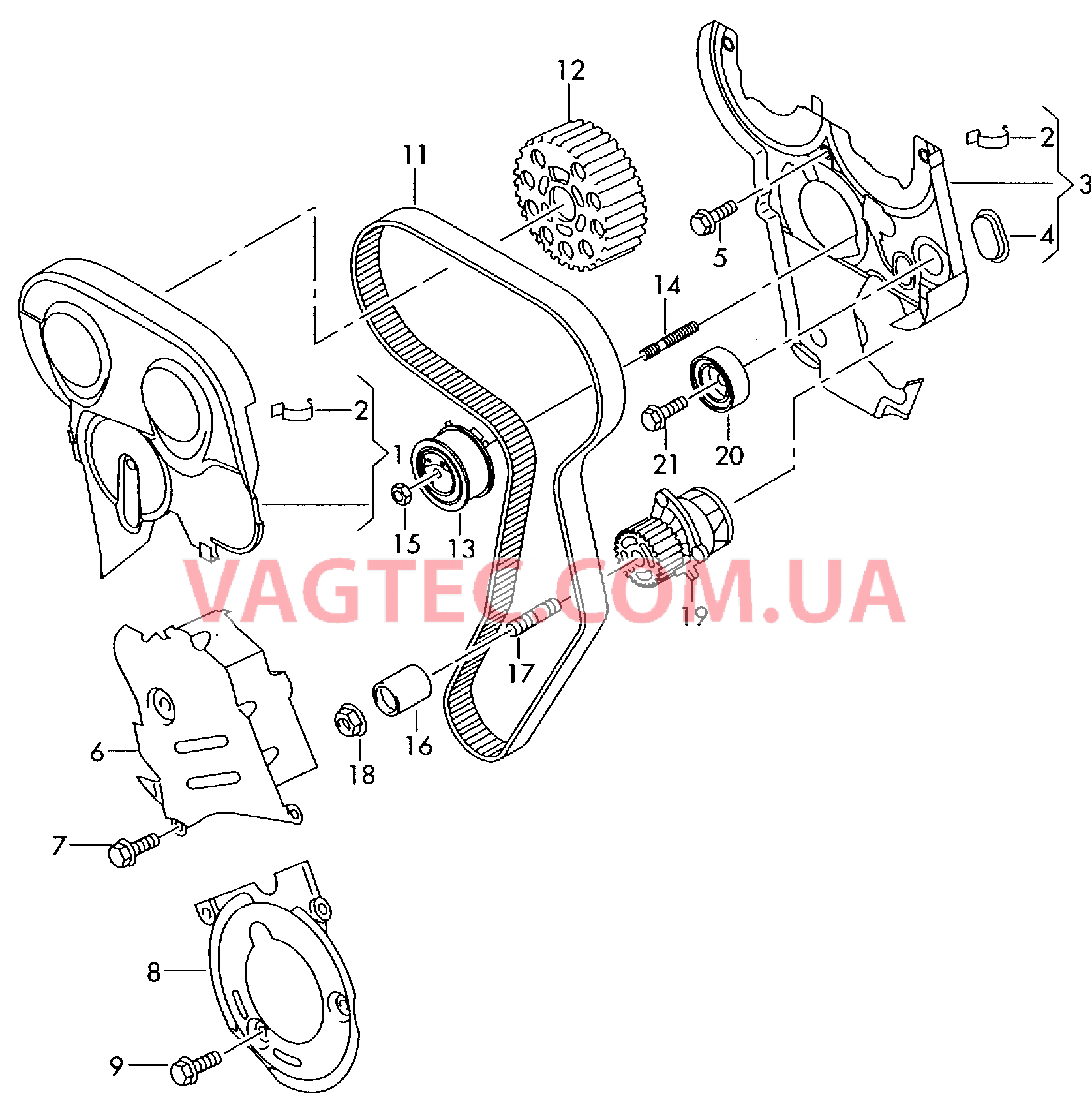 Ремень зубчатый Защитный кожух ремня  для VOLKSWAGEN GOLF 2004-1