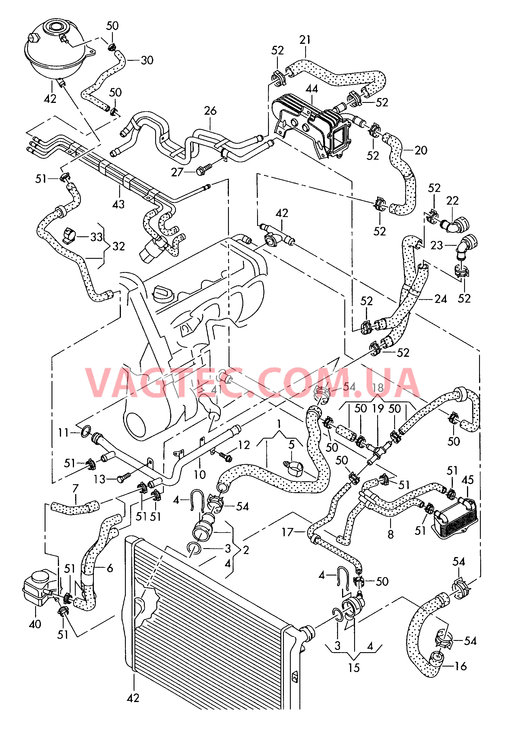 Жидкостное охлаждение  для VOLKSWAGEN Jetta 2006-1