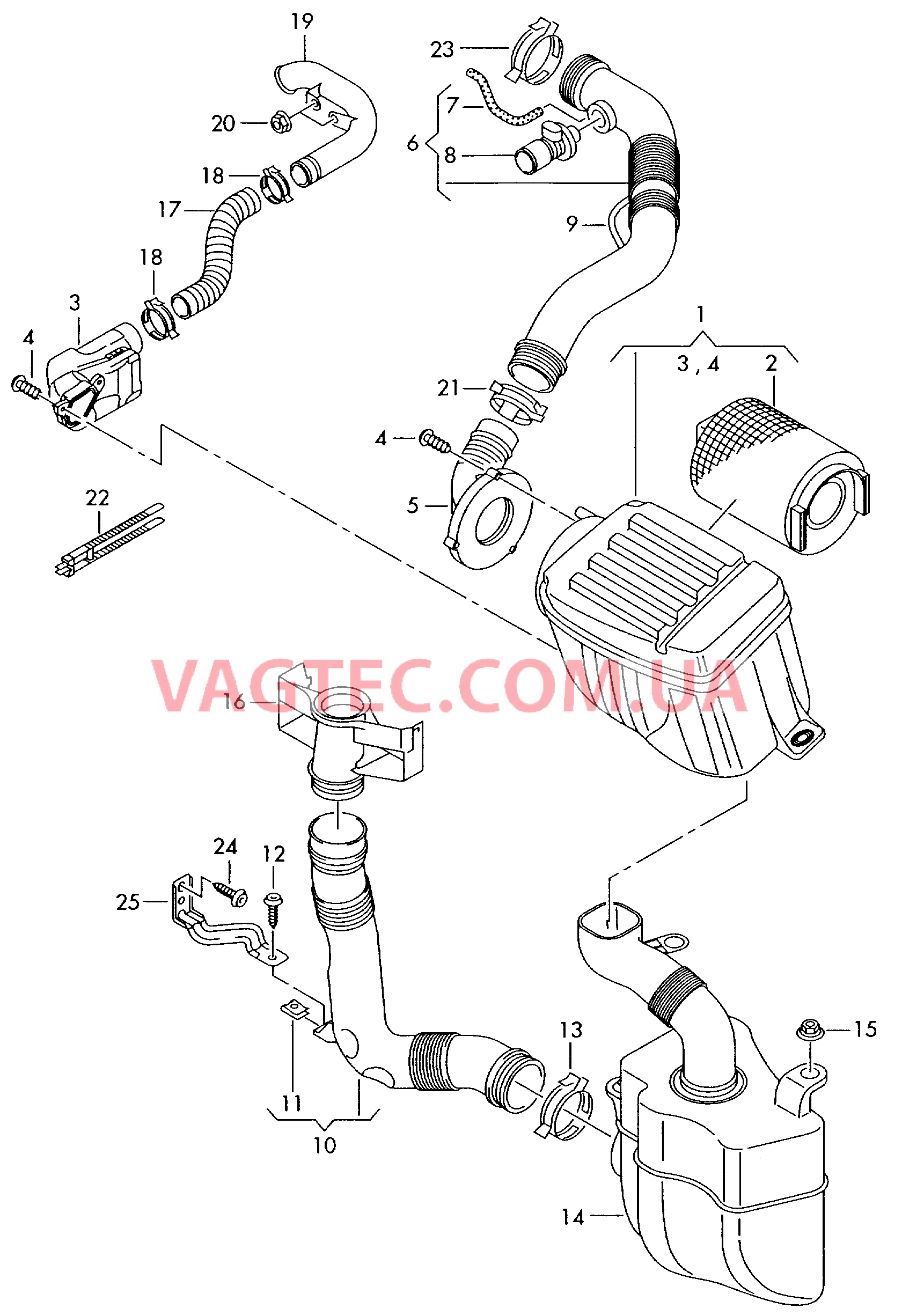 Возд. фильтр с сопутств. деталями  для VOLKSWAGEN Passat 2006