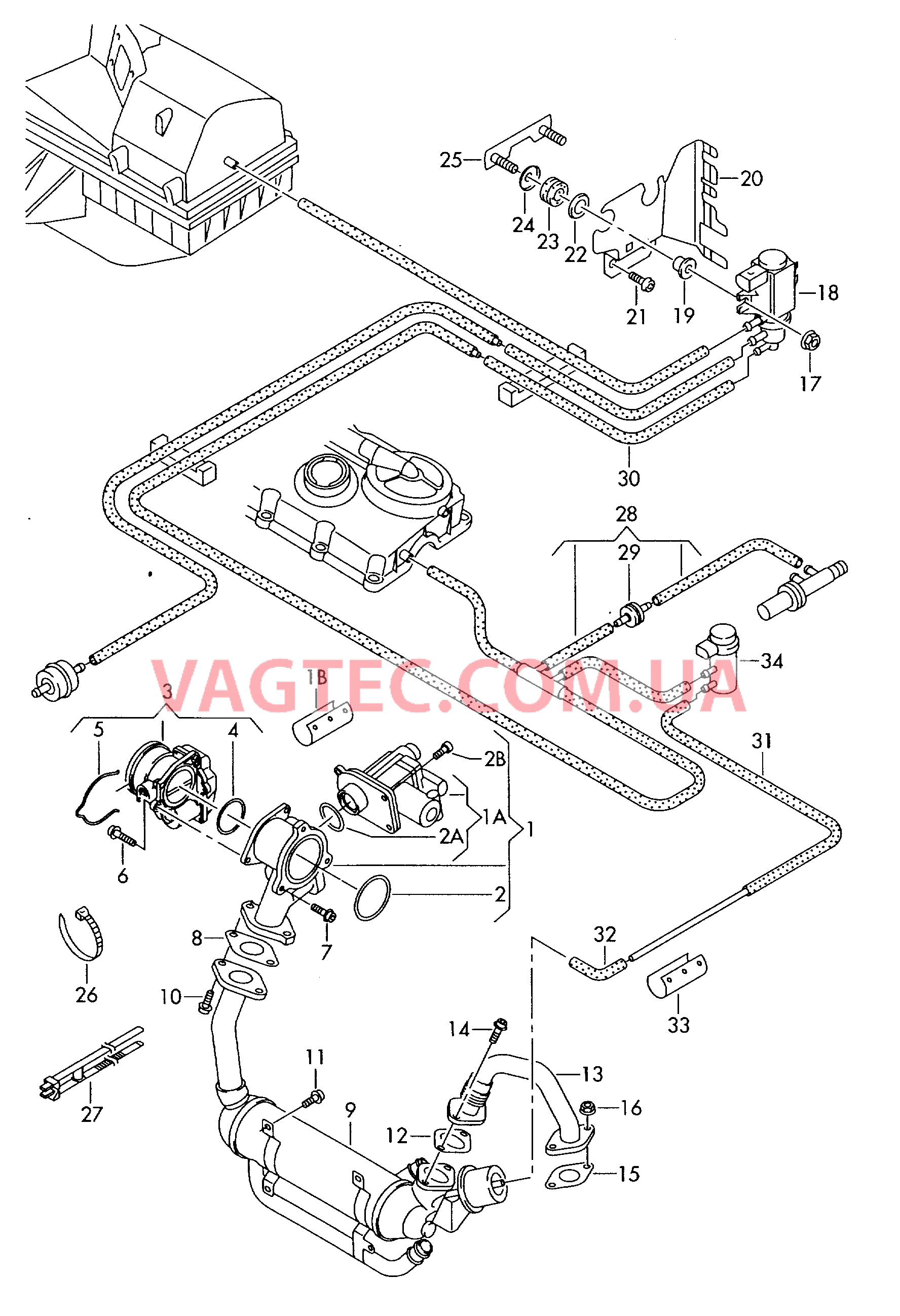 Рециркуляция ОГ  для VOLKSWAGEN GOLF 2005-2