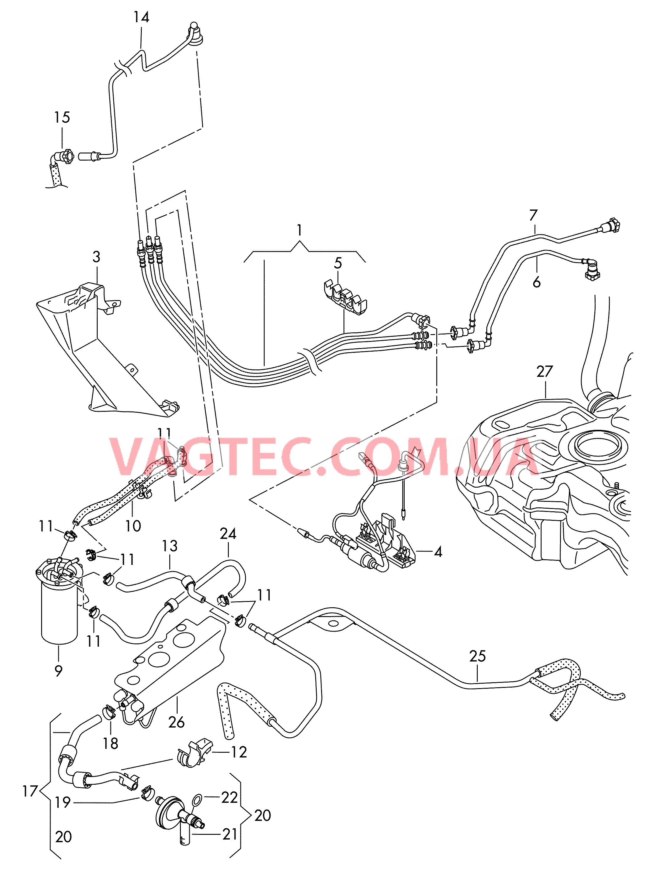 Топливопровод  F 1Р-9-500 001>> для SEAT Leon 2008