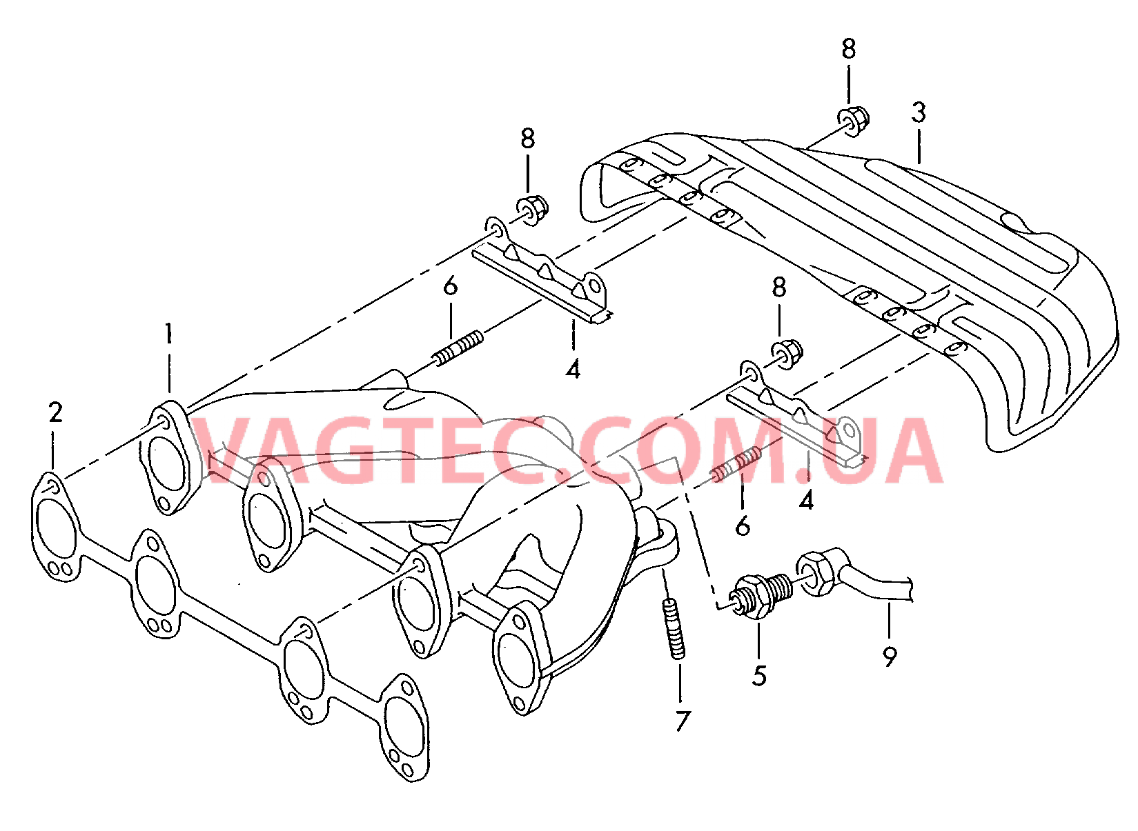 Выпускной коллектор  для VOLKSWAGEN Jetta 2006-1