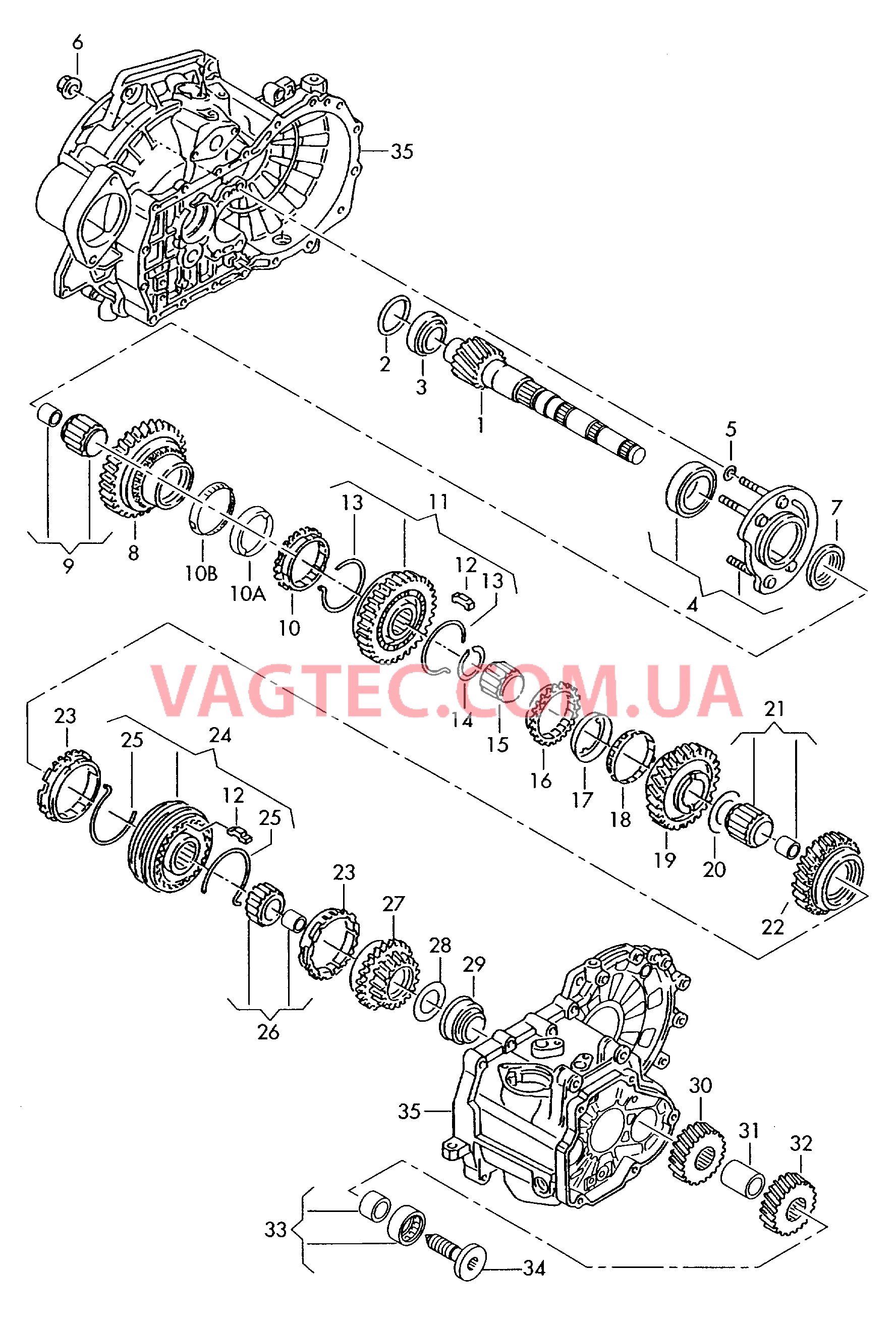 КолEса и валы Ведомый вал для 6-ступен. механической КП  для VOLKSWAGEN Touran 2014