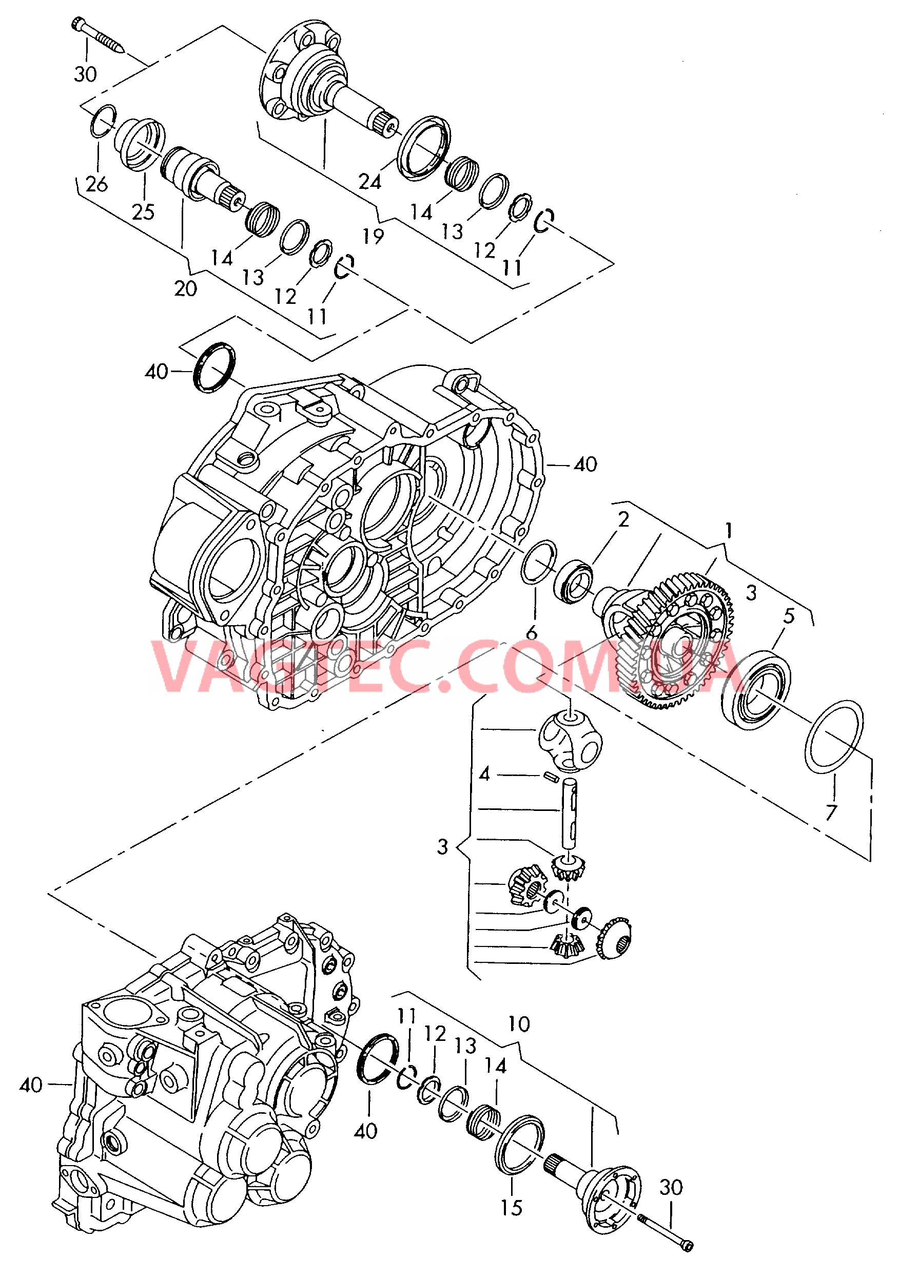 Дифференциал Ведомое колесо 6-ступ. механическая КП  для VOLKSWAGEN Golf.Plus 2005