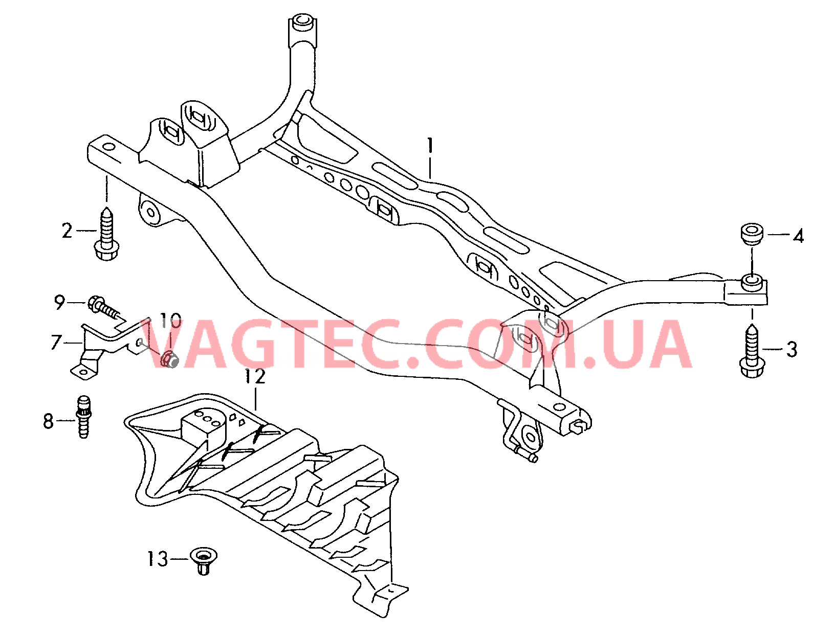 Подрамник  для VOLKSWAGEN Touran 2010