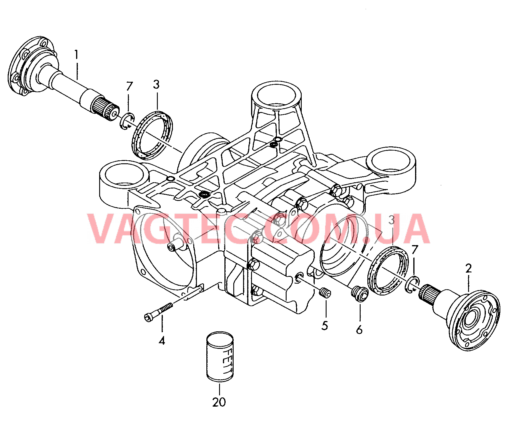 Вал с фланцем  для VOLKSWAGEN TIGL 2019