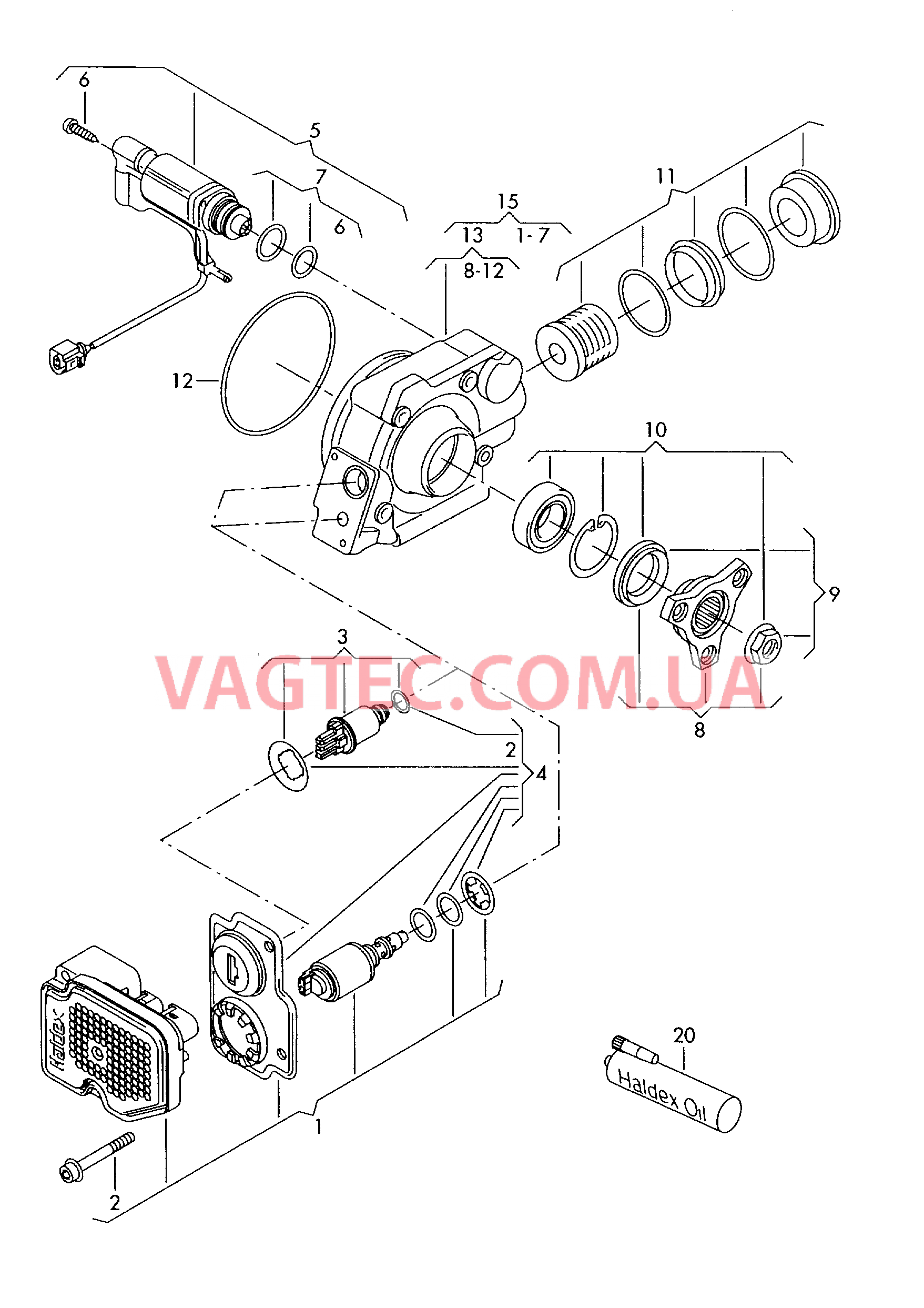 ALLRADKUPPLUNG Блок управления Подкачивающий насос  для VOLKSWAGEN Transporter 2009-1