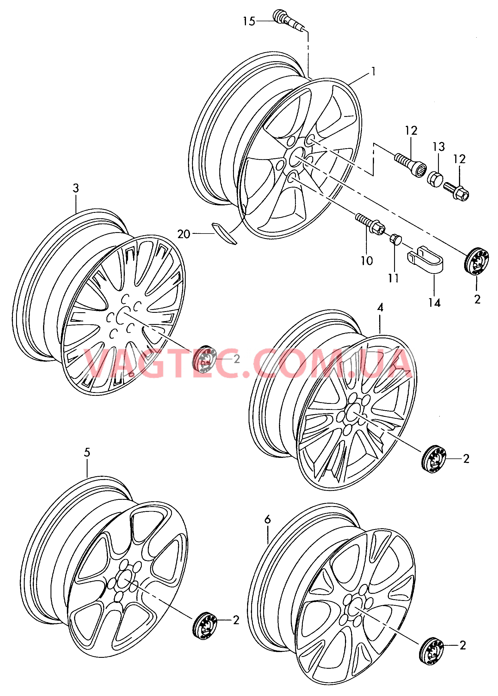 Алюминиевый диск  для SKODA Octavia 2005-1