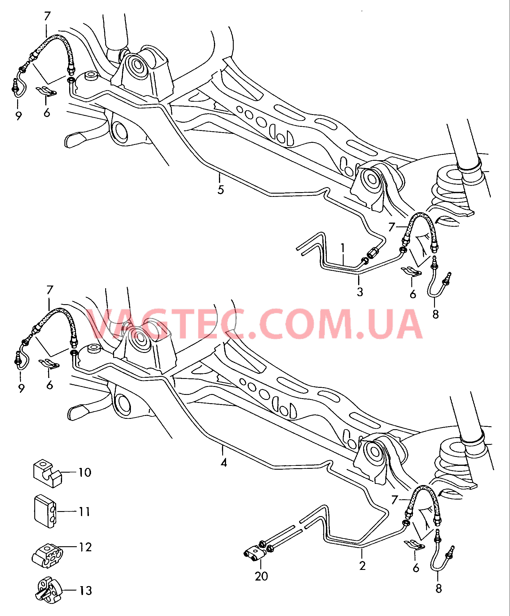 Тормозная трубка Тормозной шланг  для SEAT Altea 2008