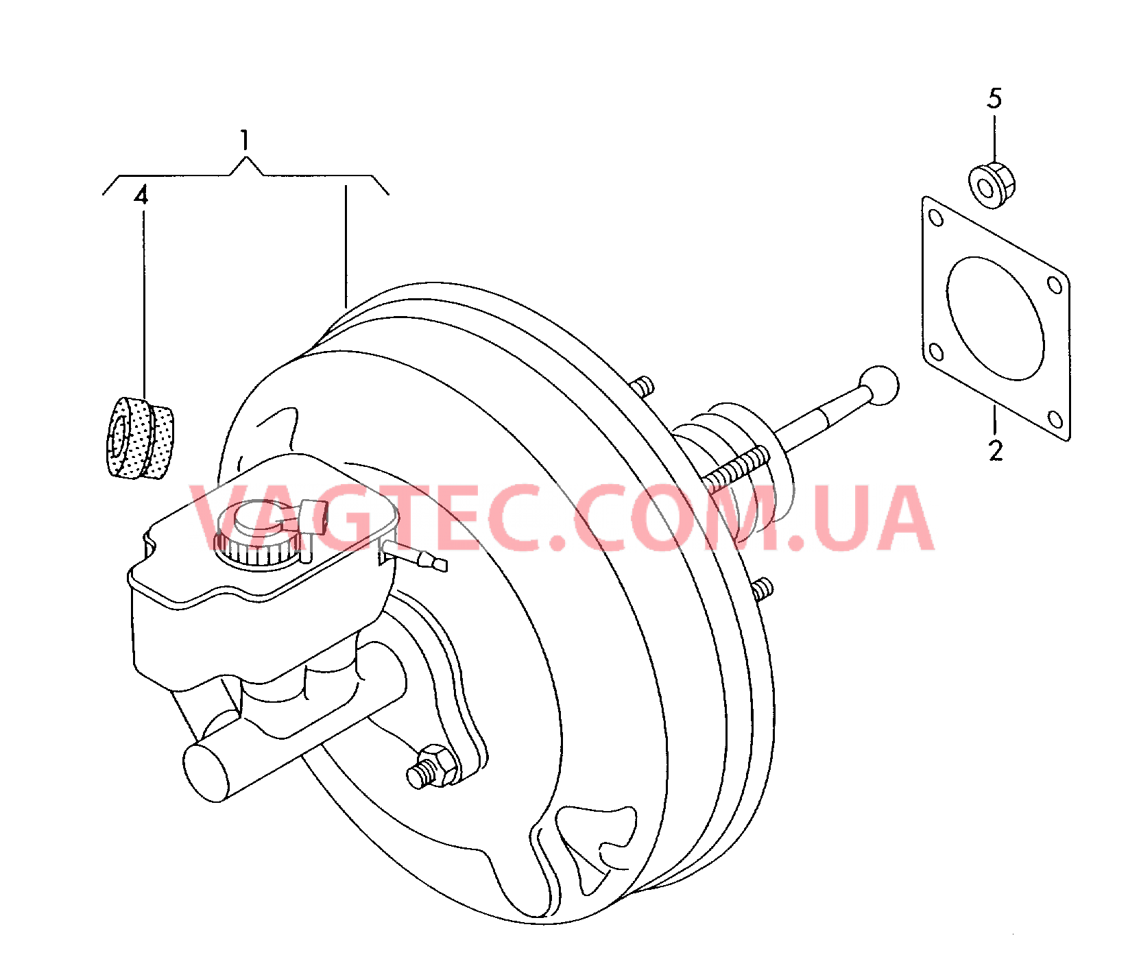 Усилитель тормозного привода  для VOLKSWAGEN Touran 2005