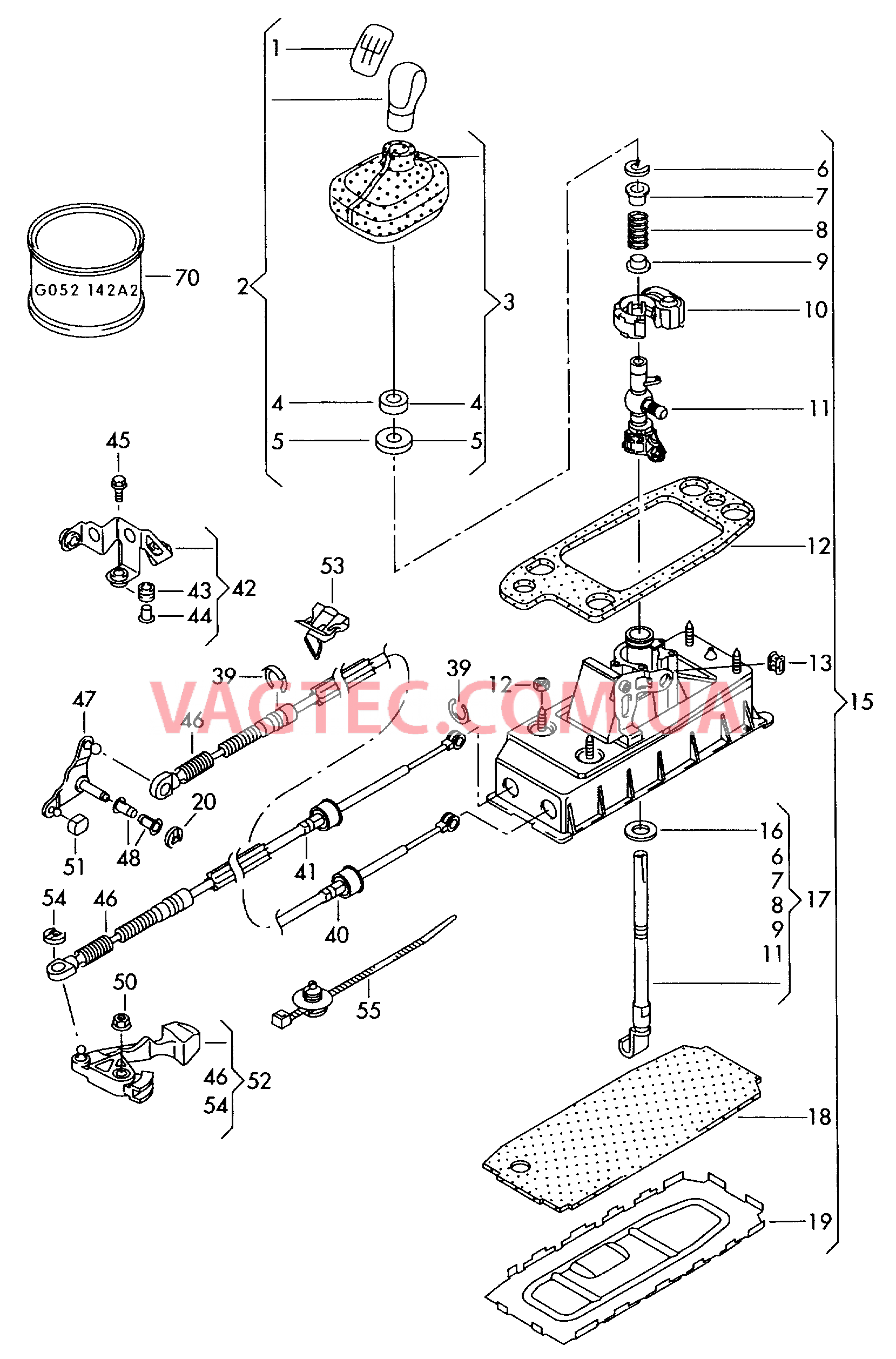 Механизм переключения  для SKODA Octavia 2004-1