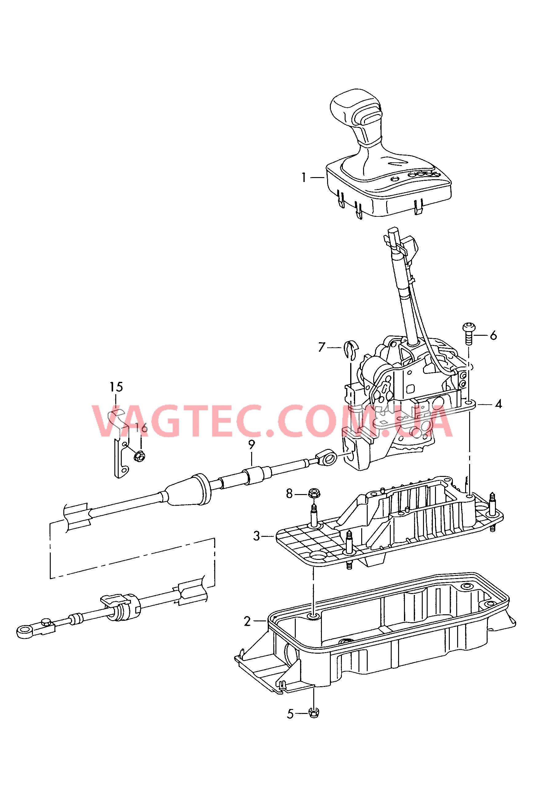 Механизм переключения  для VOLKSWAGEN GOLF 2006-1