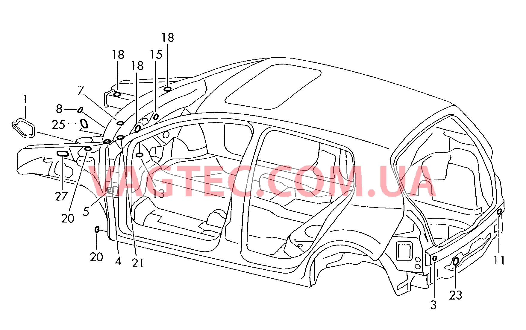 Заглушка Кузов  для SKODA Octavia 2011-1