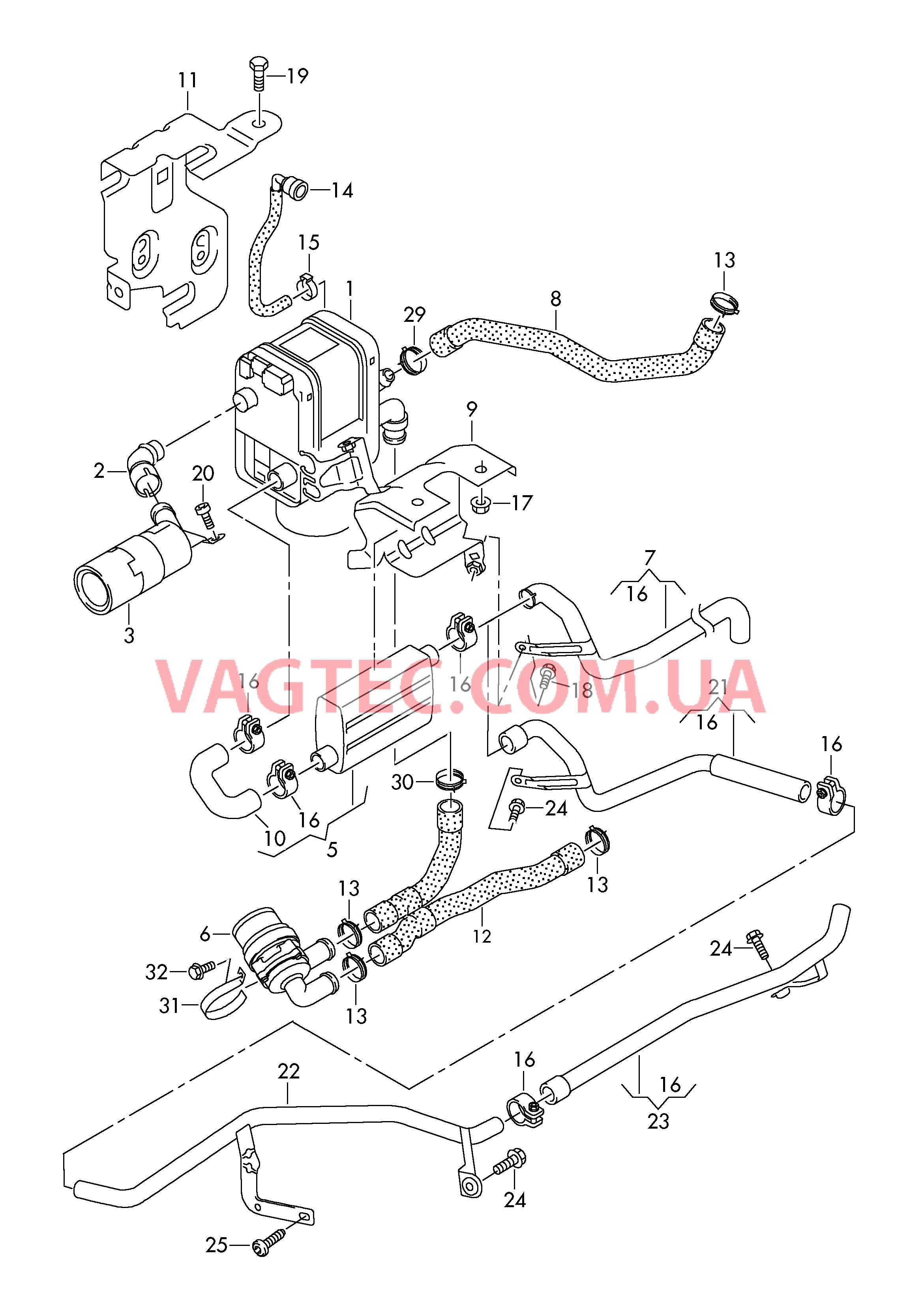 Нагр. ус-во автоном. оттпителя  для VOLKSWAGEN GOLF 2010-1