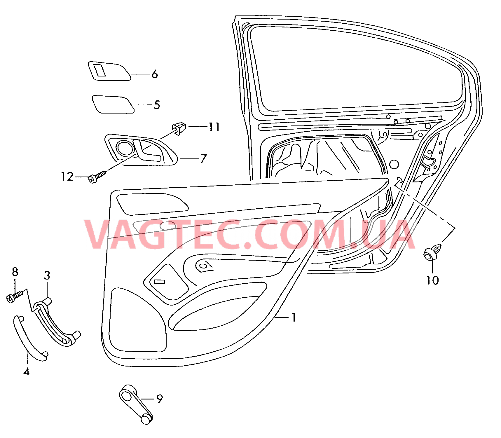 Обивка двери  D             >> - 03.01.2010 для SKODA Octavia 2009-1