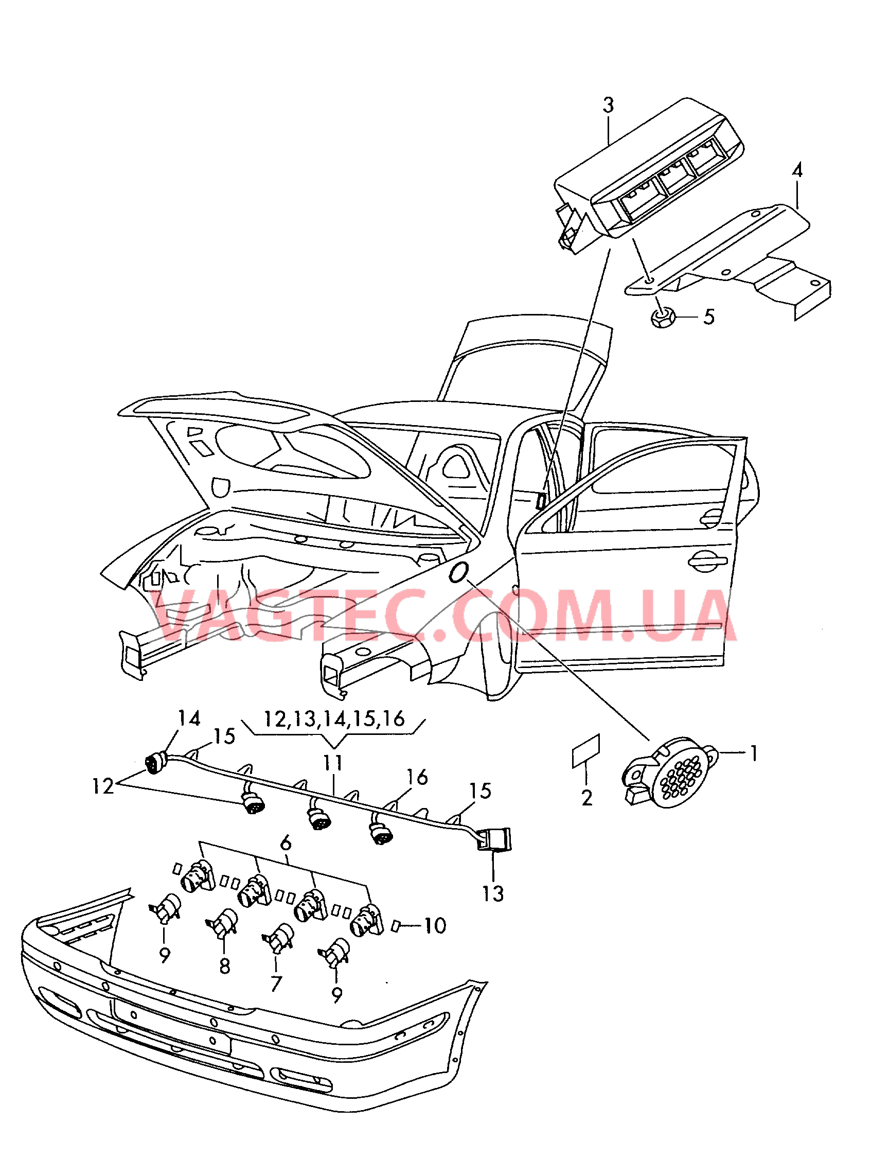 Парковочный ассистент  для SKODA Octavia 2005-1