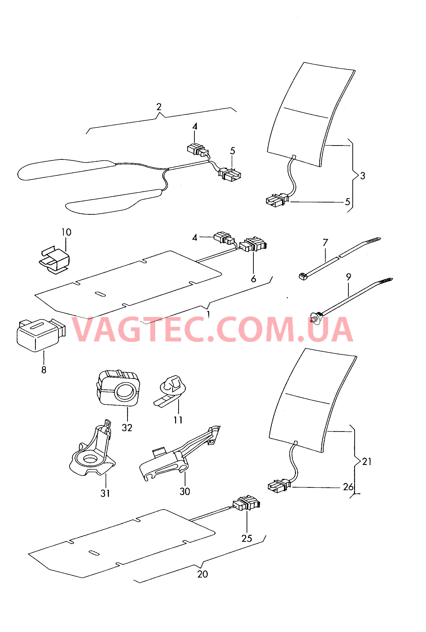Подушка сиденья и спинка с обогревом  для SKODA Octavia 2017