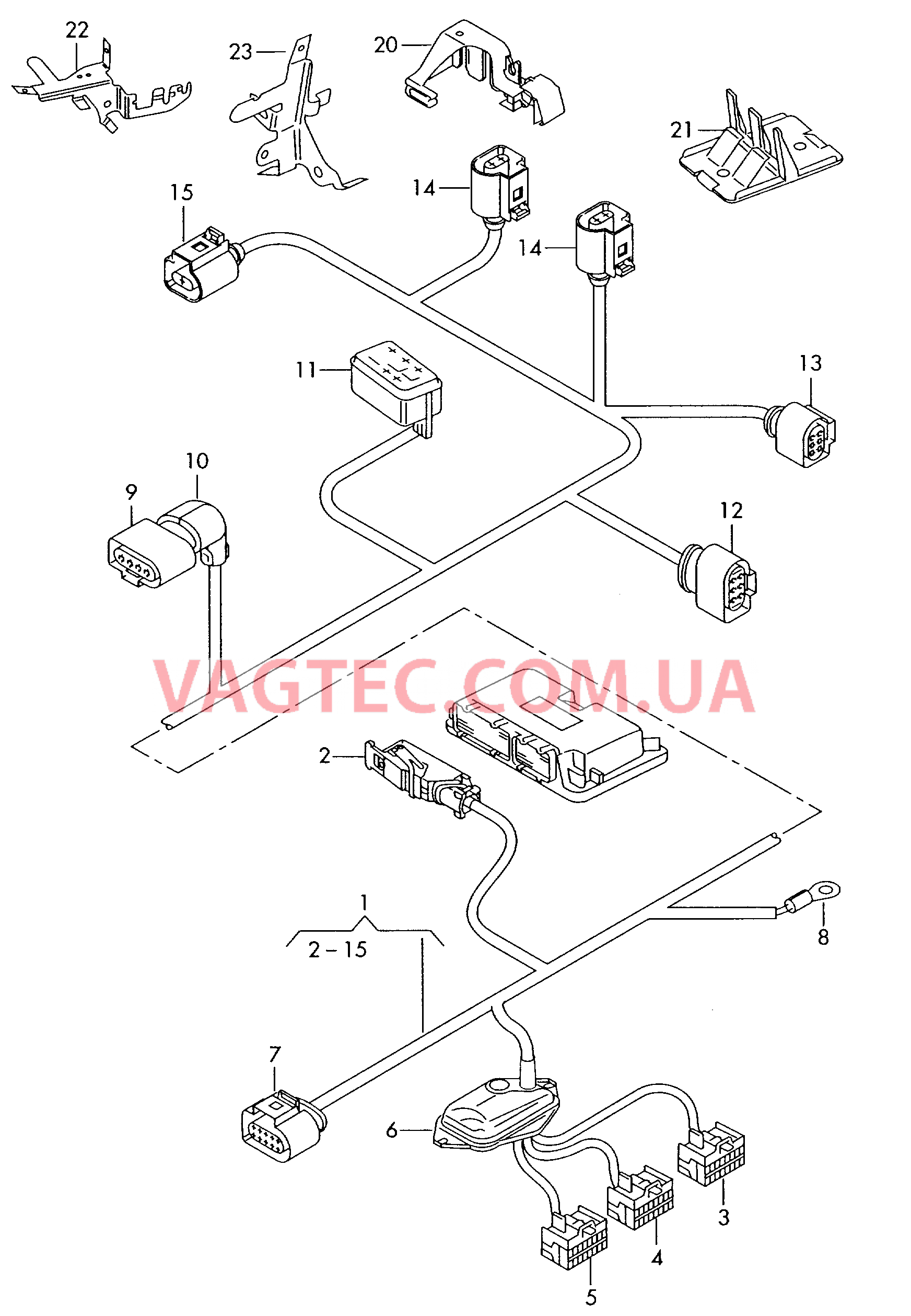 Жгут проводов для моторн. отс.  D             >> - 29.05.2005 для SKODA Octavia 2004-1