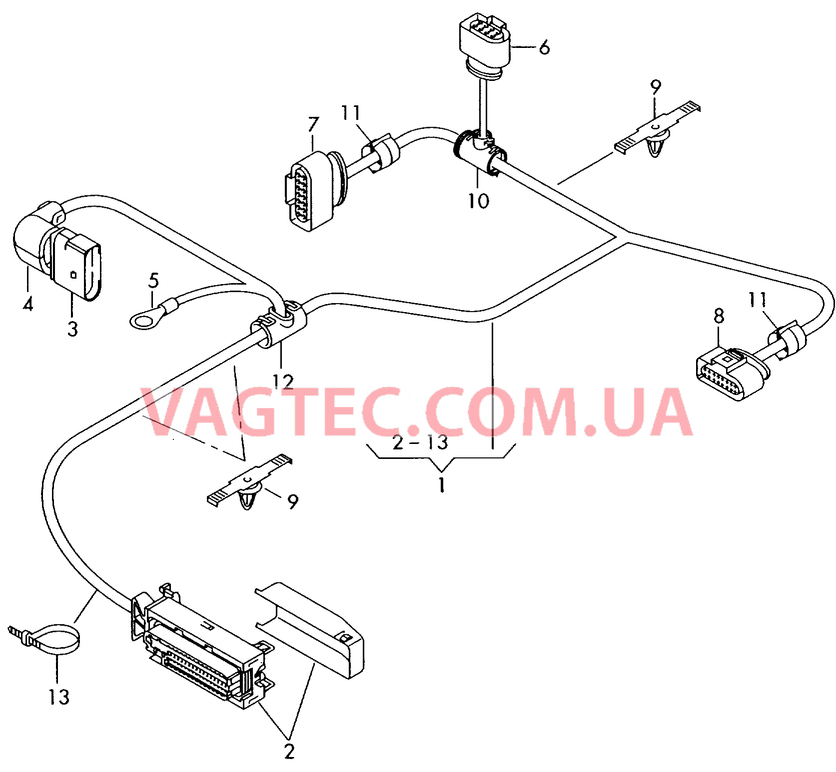 Жгут проводов для АКП  для SKODA Octavia 2007-1