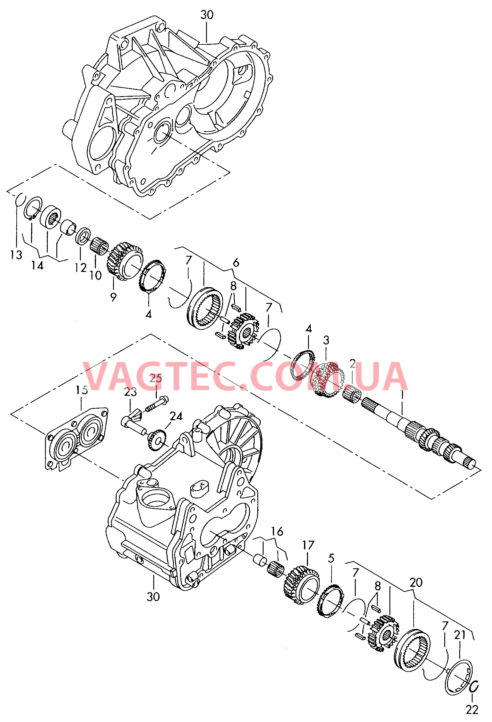 КолEса и валы Первичный вал для 5-ступ. механической КП  для VOLKSWAGEN Golf.Plus 2008