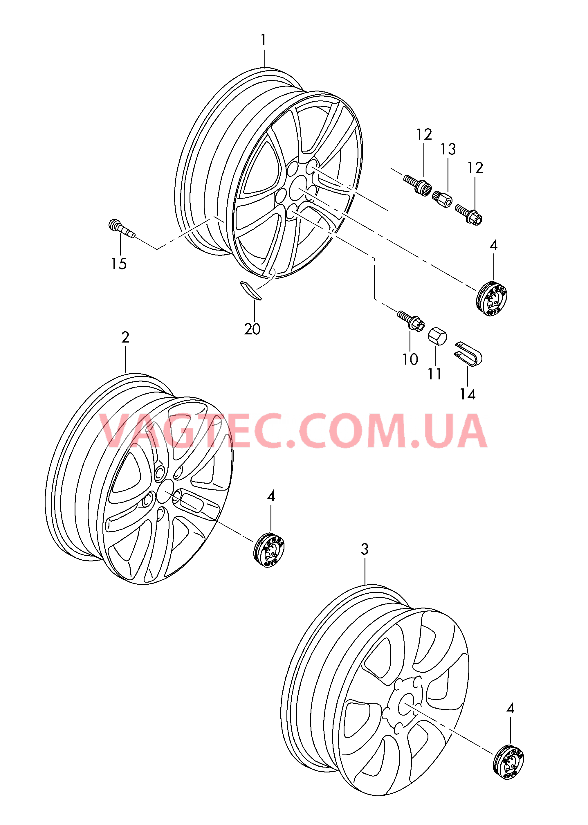 Алюминиевый диск  для SKODA Octavia 2013