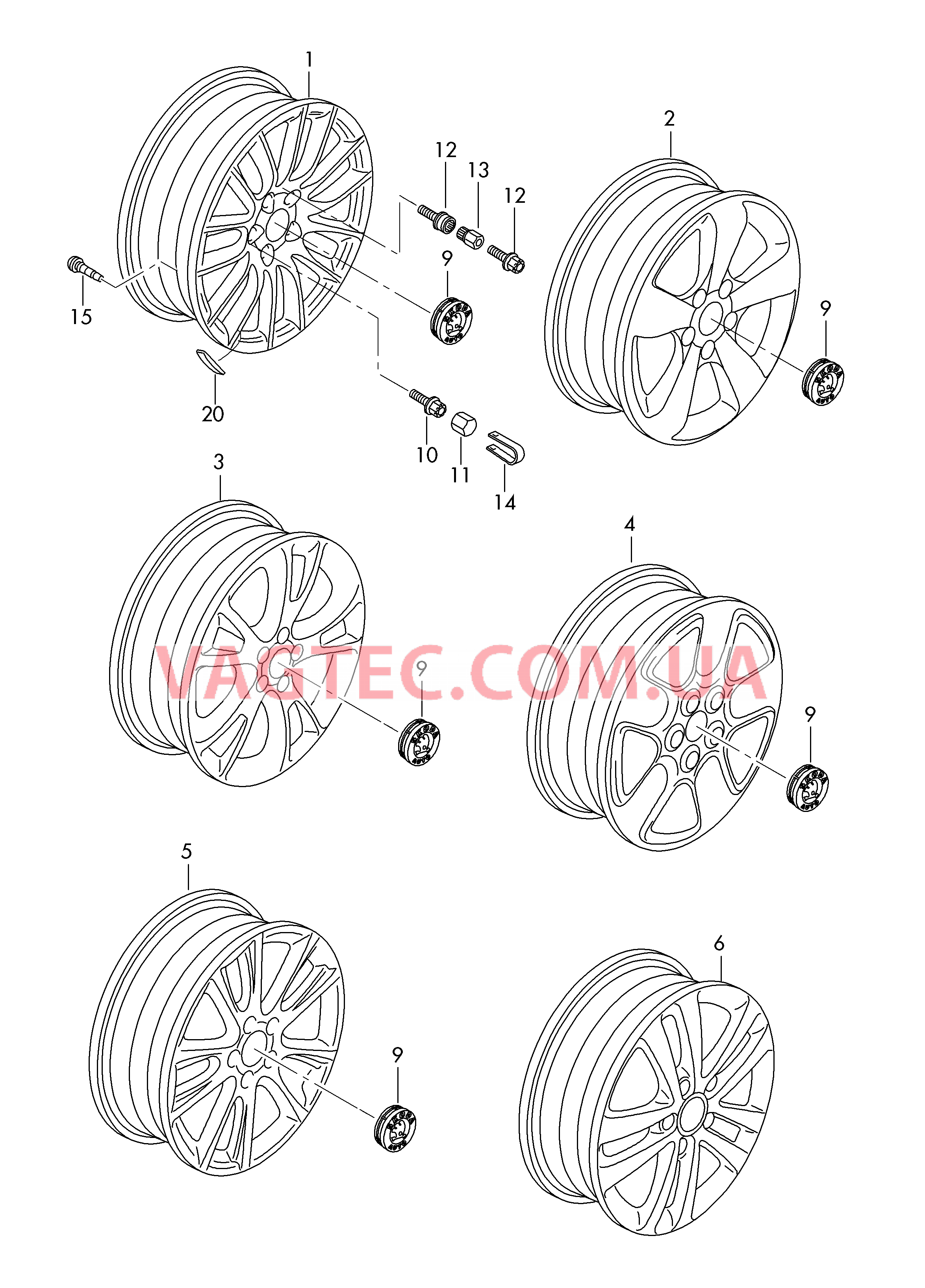 Алюминиевый диск  для SKODA Octavia 2010-1