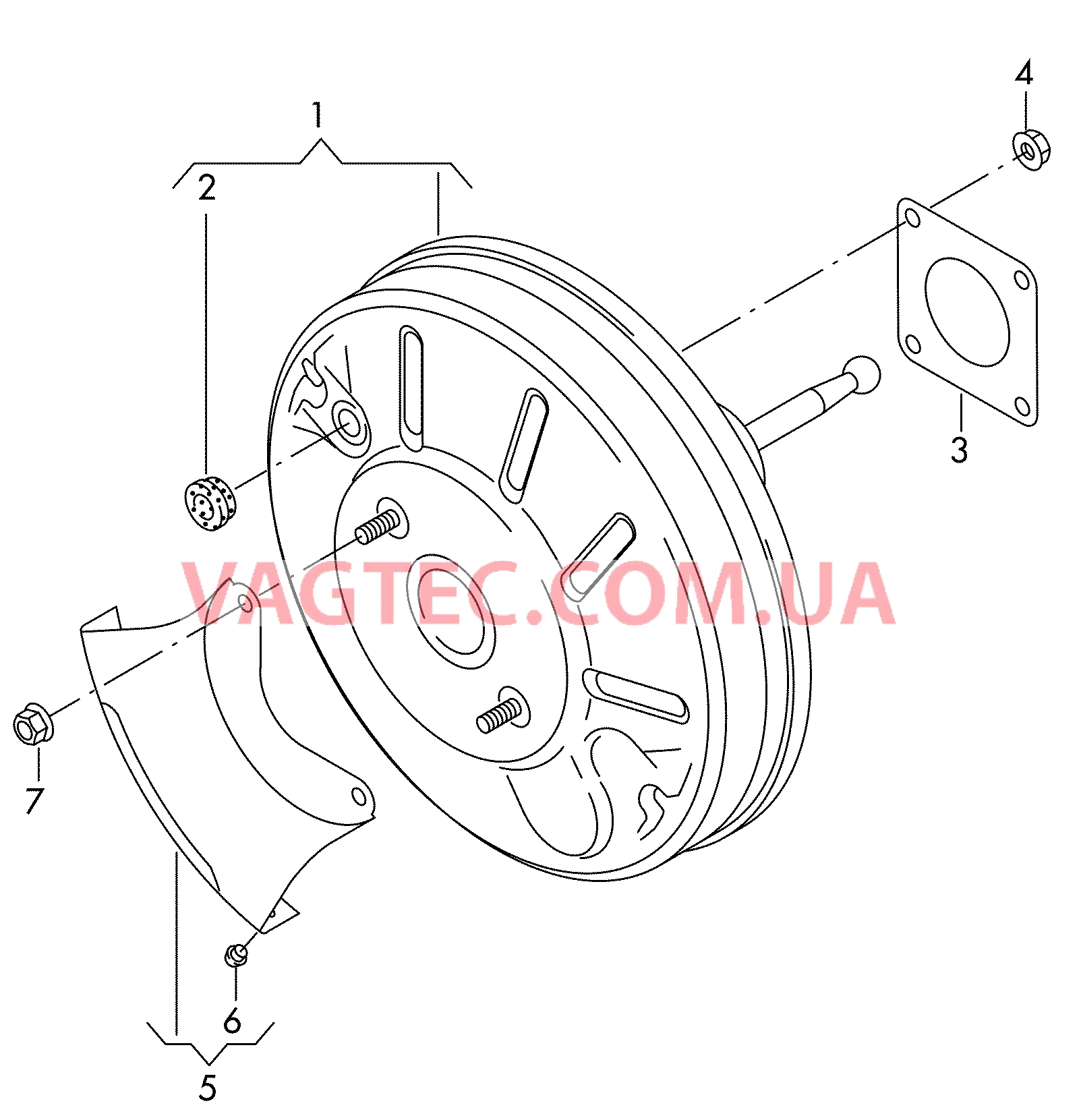 Усилитель тормозного привода  для VOLKSWAGEN Beetle.Cabriolet 2019