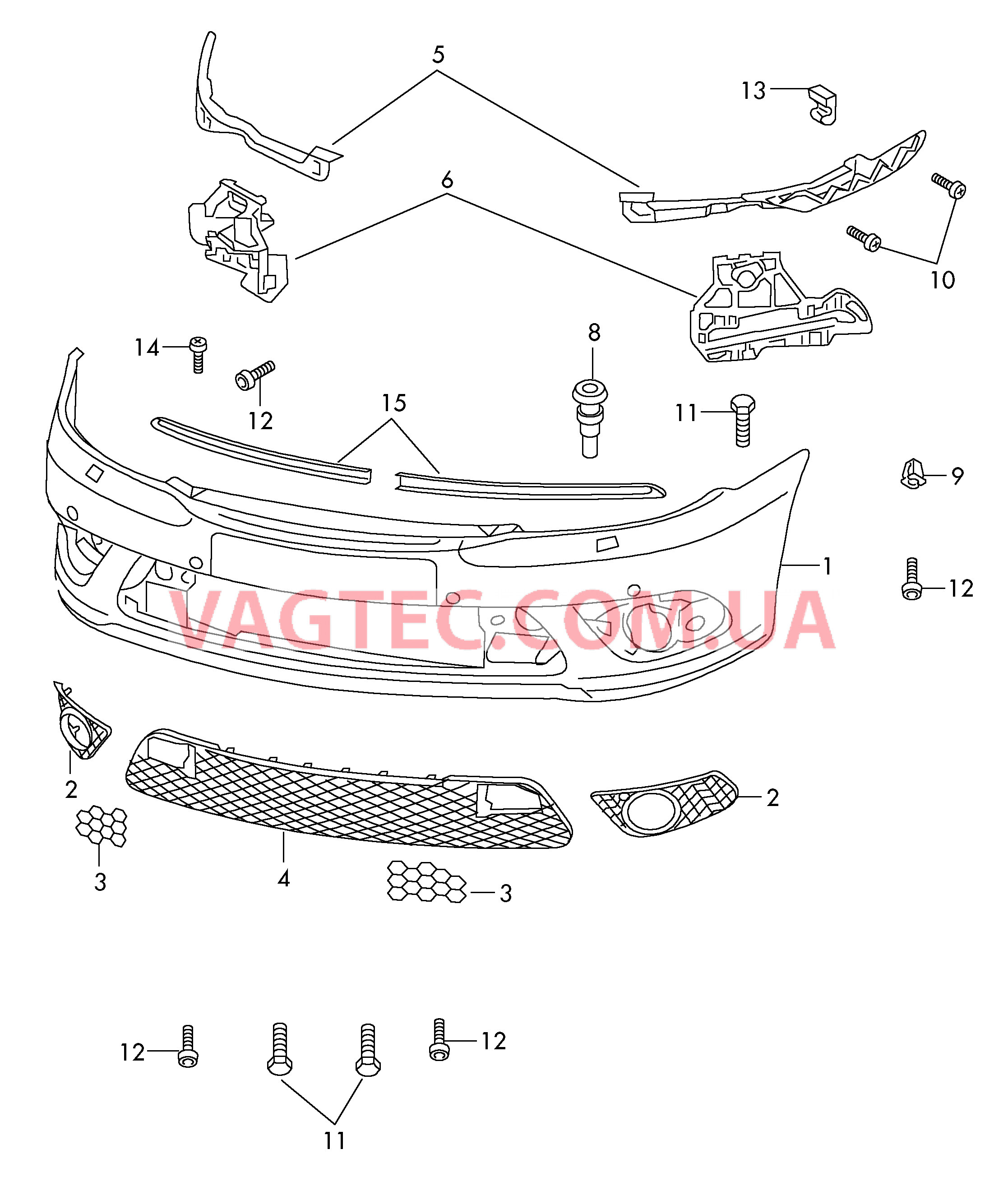 Бампер  D - 25.05.2009>> для SKODA Octavia 2012