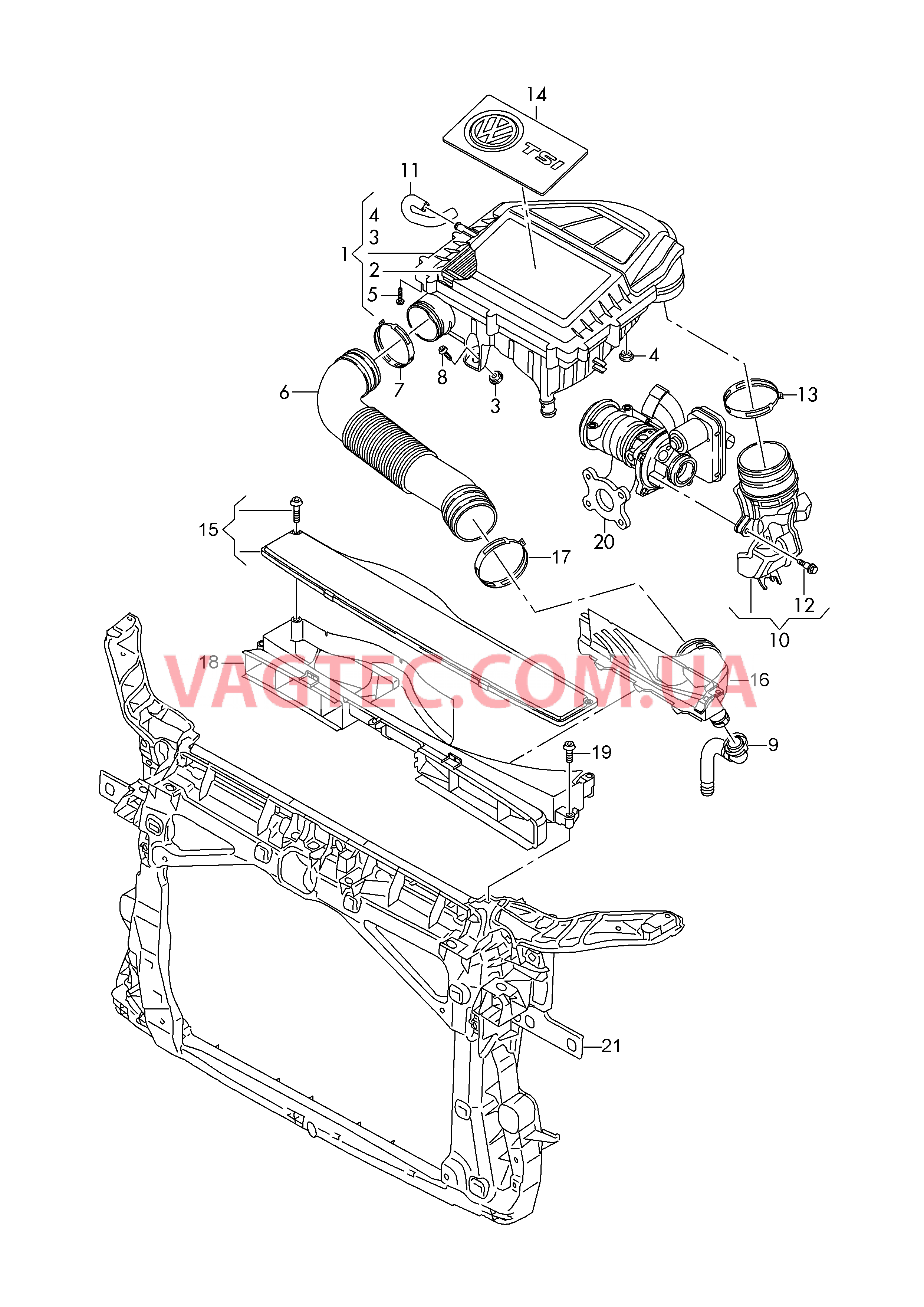 Возд. фильтр с сопутств. деталями  для VOLKSWAGEN Caddy 2017