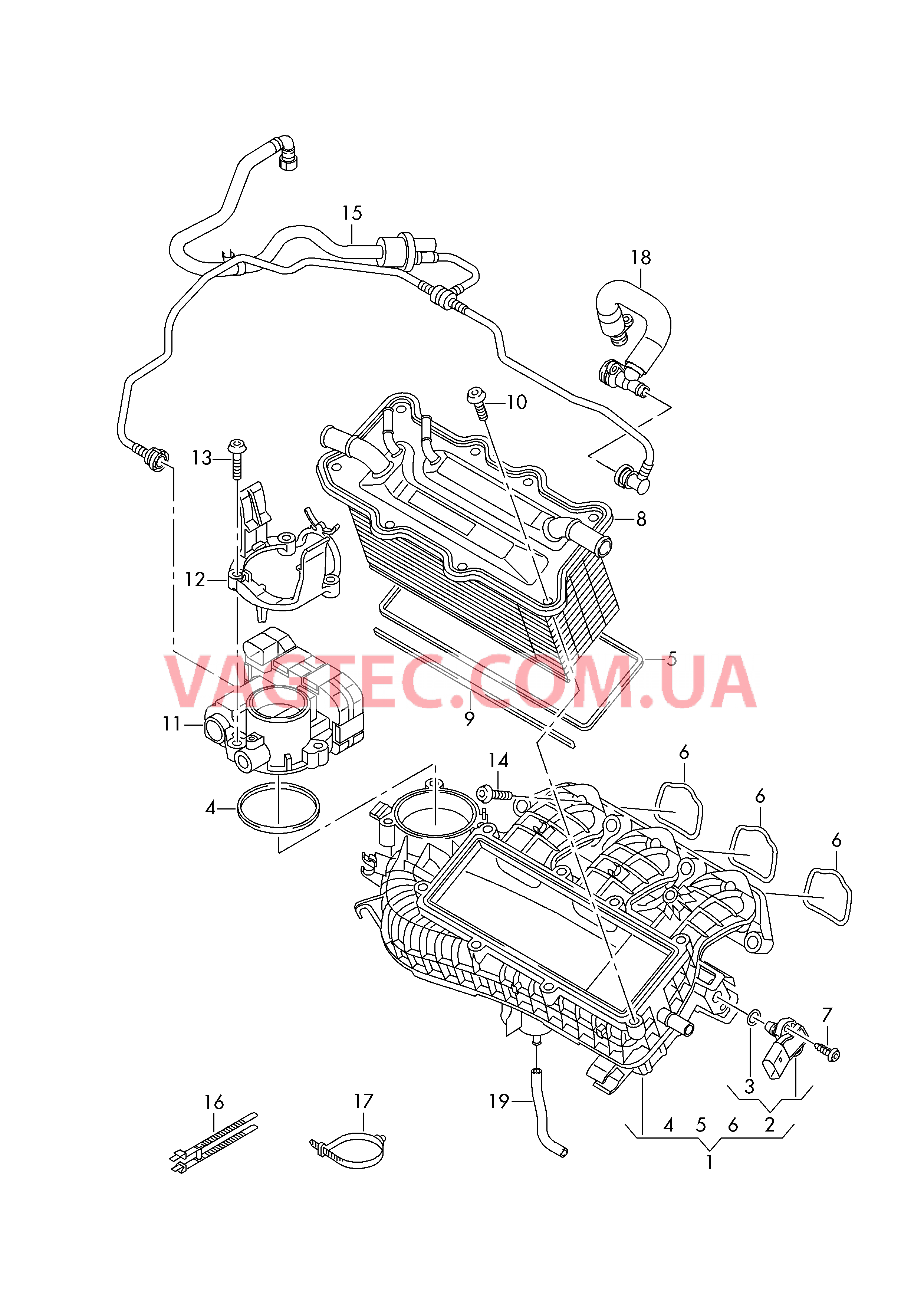 Cистема впуска воздуха Cистема улавл. паров топлива  для SEAT Ateca 2016
