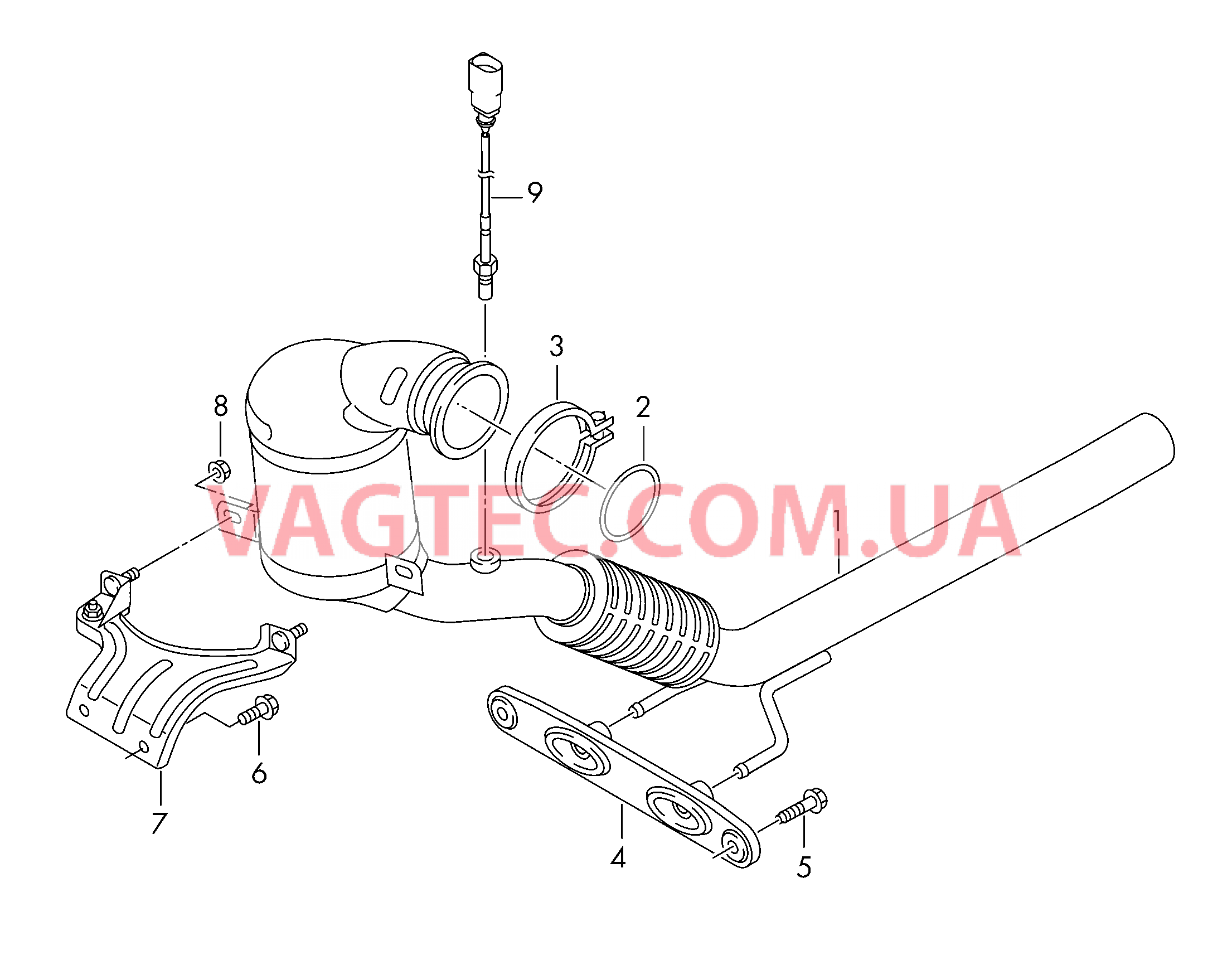Труба выпуска ОГ с нейтрализат  для VOLKSWAGEN Passat 2015-2