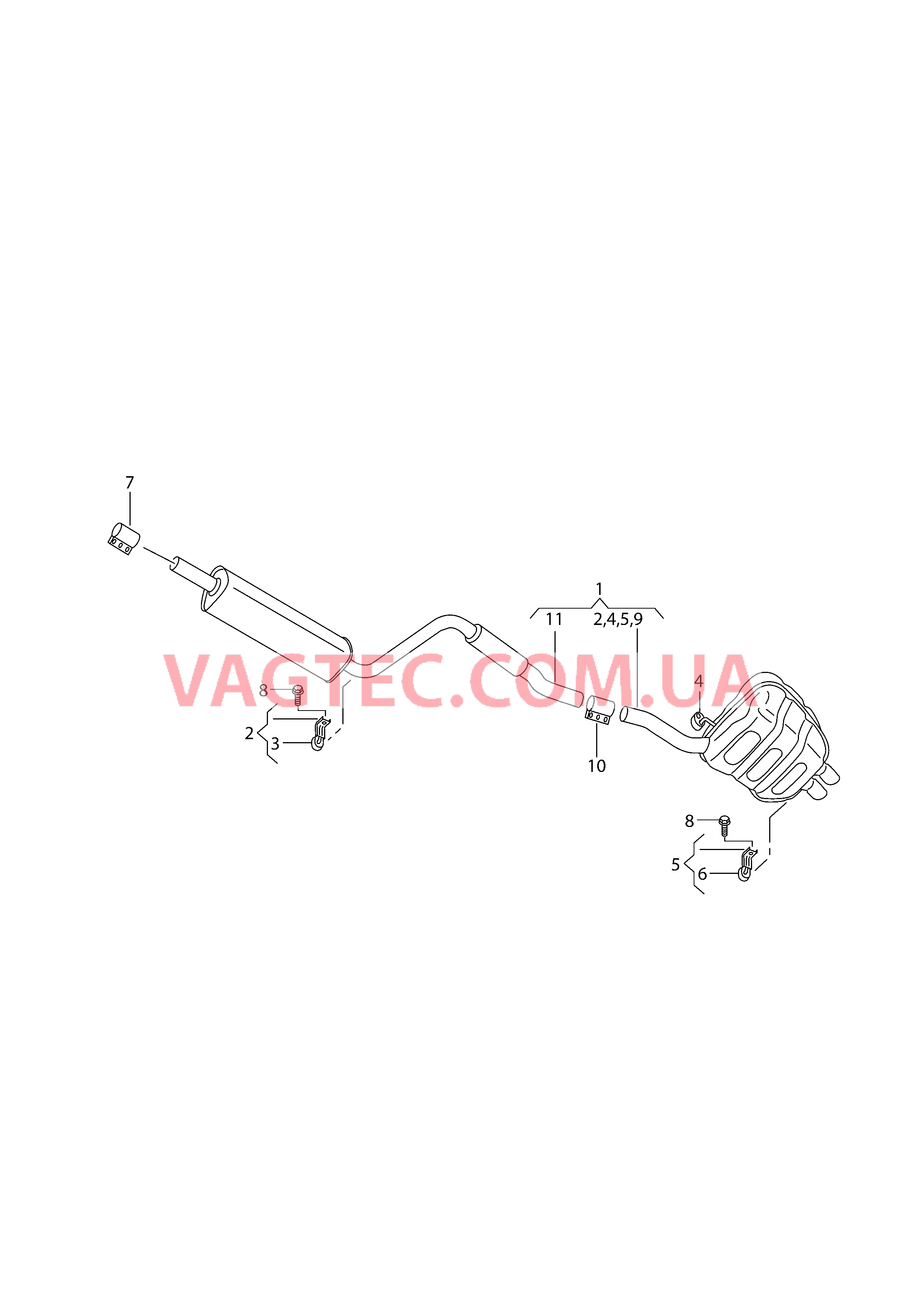 Передний глушитель Задний глушитель  для SKODA Octavia 2018