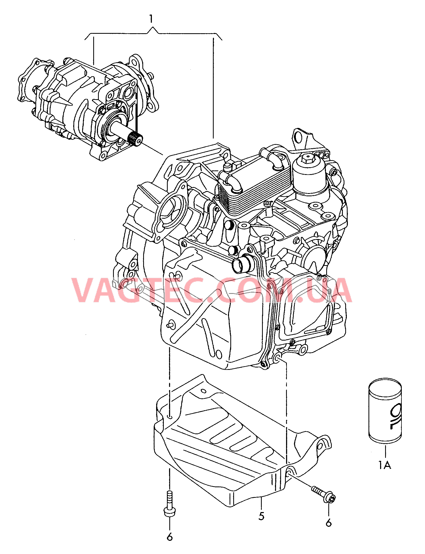 КП в сборе 6-ступ. КП DSG для полного привода  для AUDI A3 2013-1