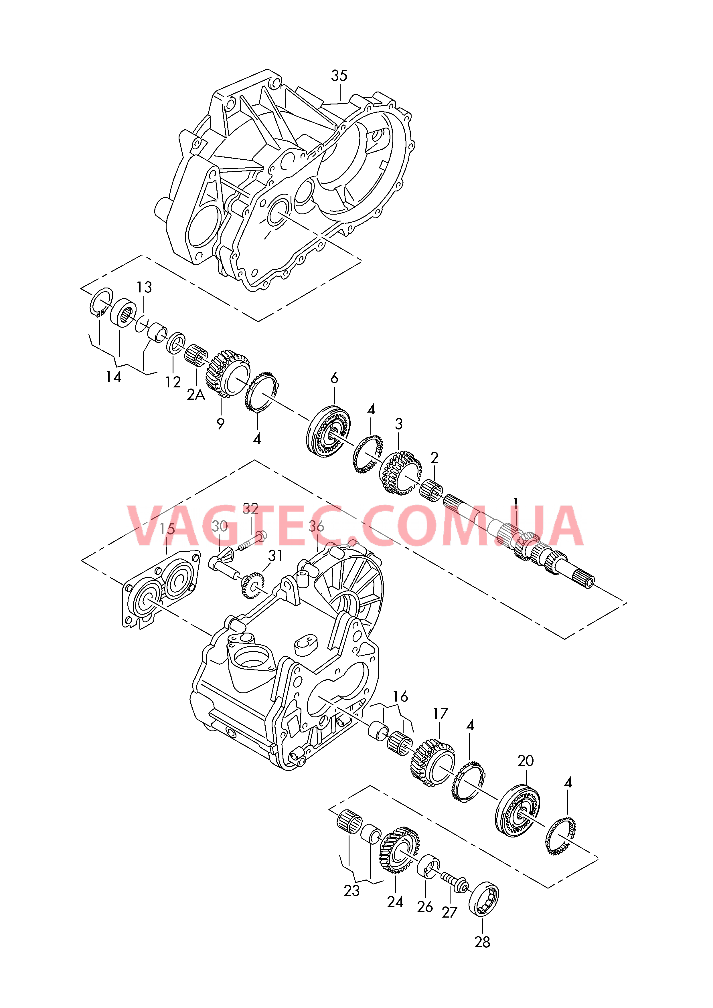 КолEса и валы Первичный вал для 6-ступен. механической КП  для SKODA Octavia 2016