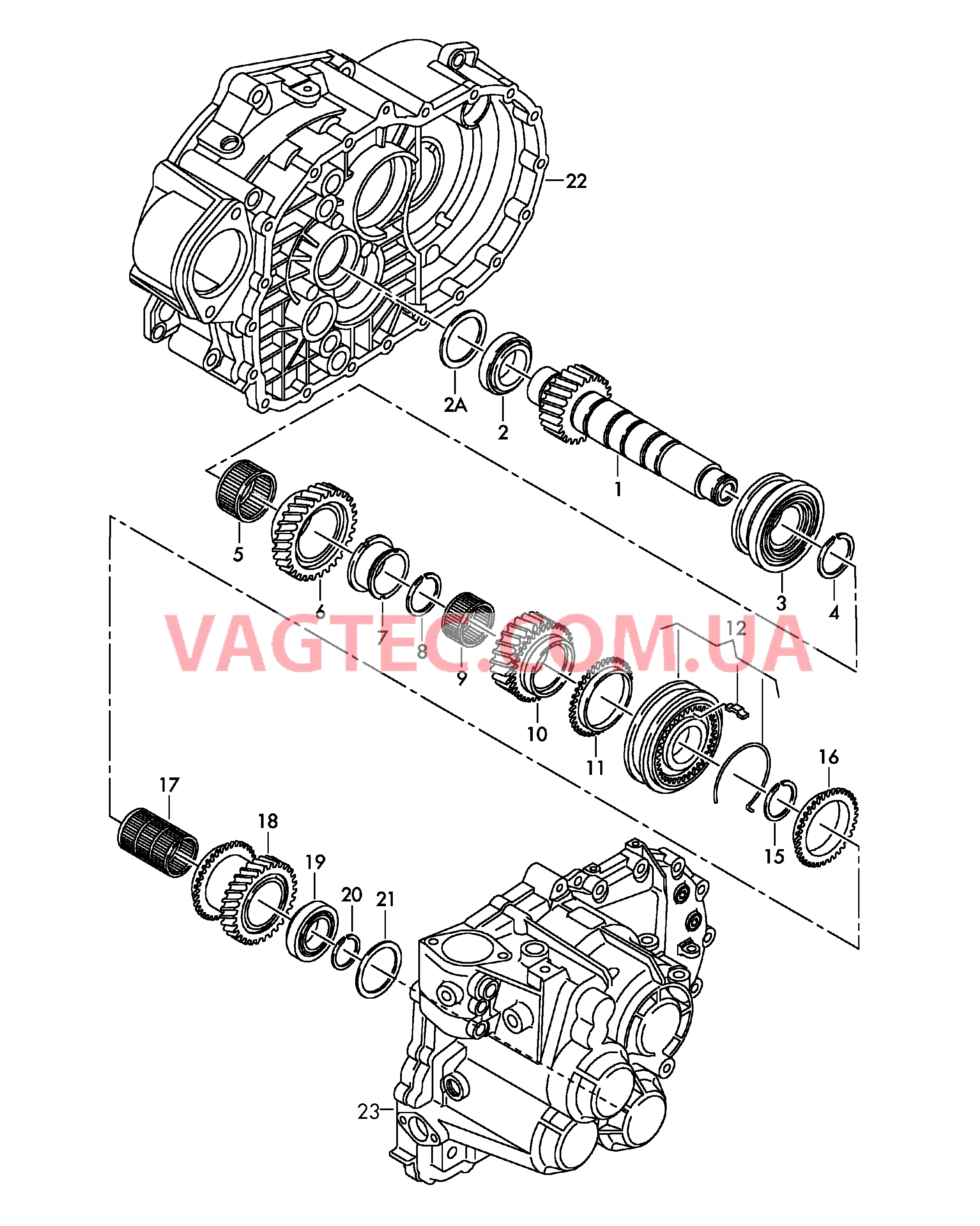 КолEса и валы Ведомый вал для 6-ступен. механической КП  для VOLKSWAGEN EOS 2011-1