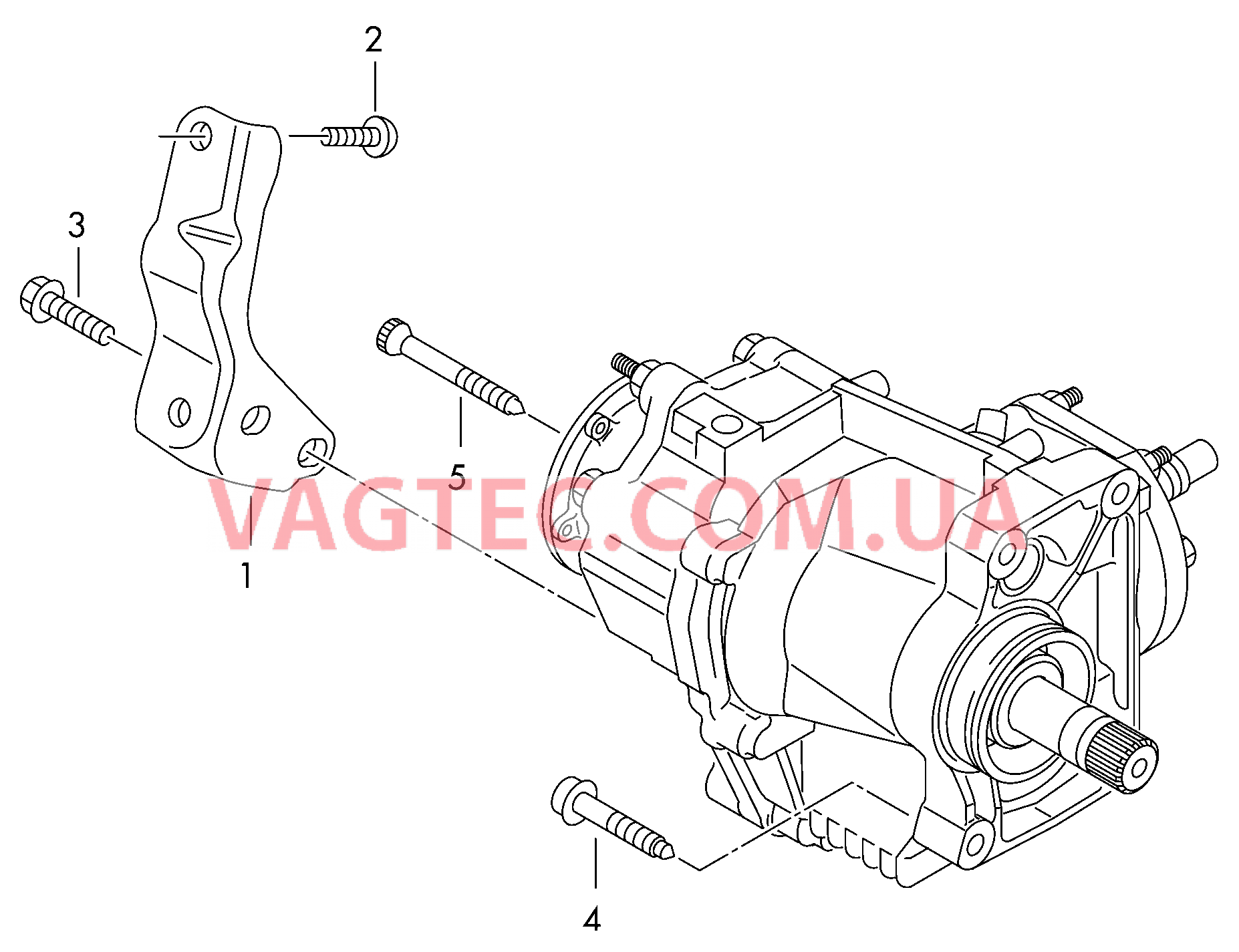 Крепёжные детали Раздаточная коробка для 6-ступ. КП DSG  для VOLKSWAGEN GOLF 2014-2