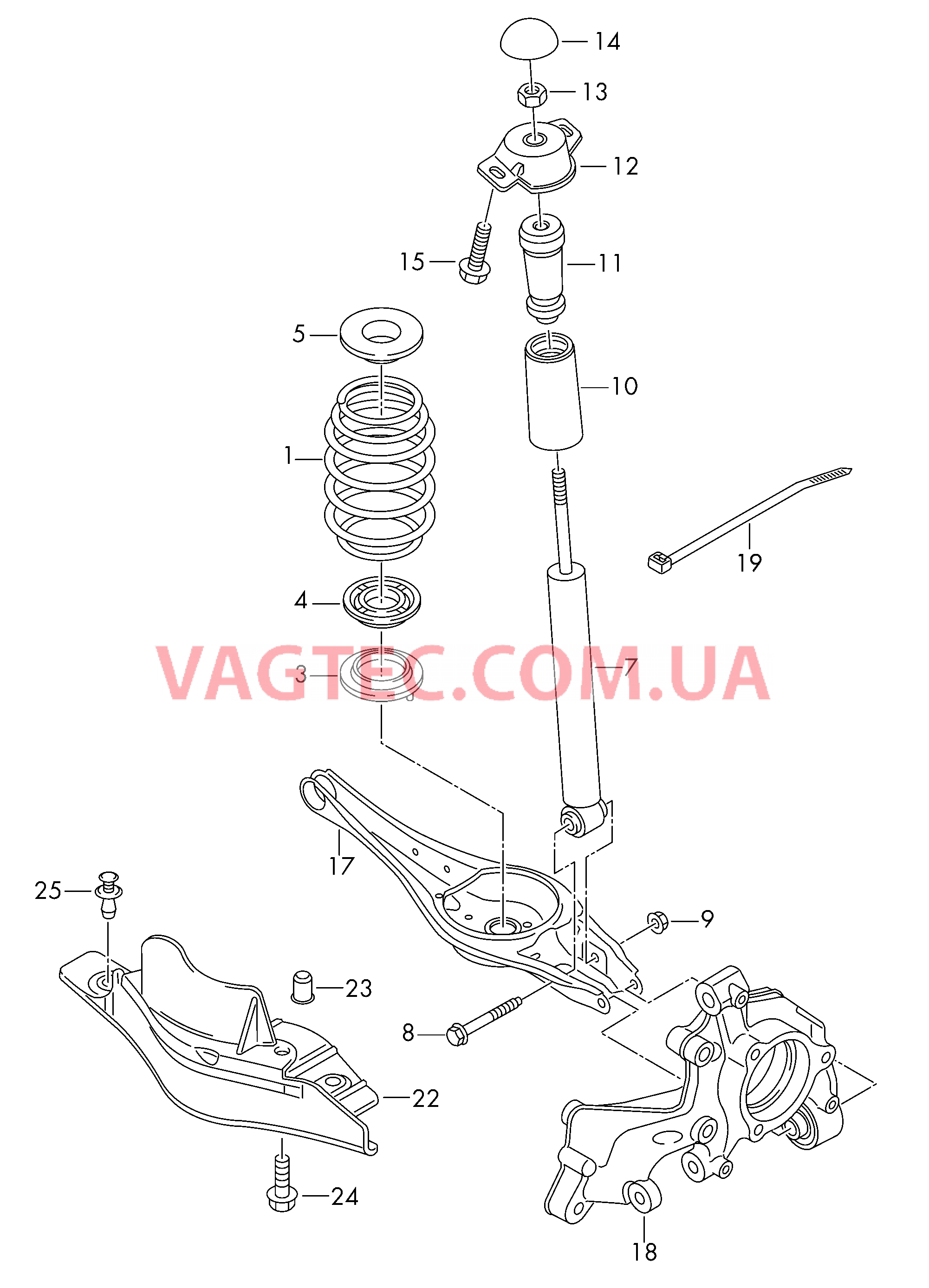 Подвеска Амортизатор  для VOLKSWAGEN GOLF 2014-1