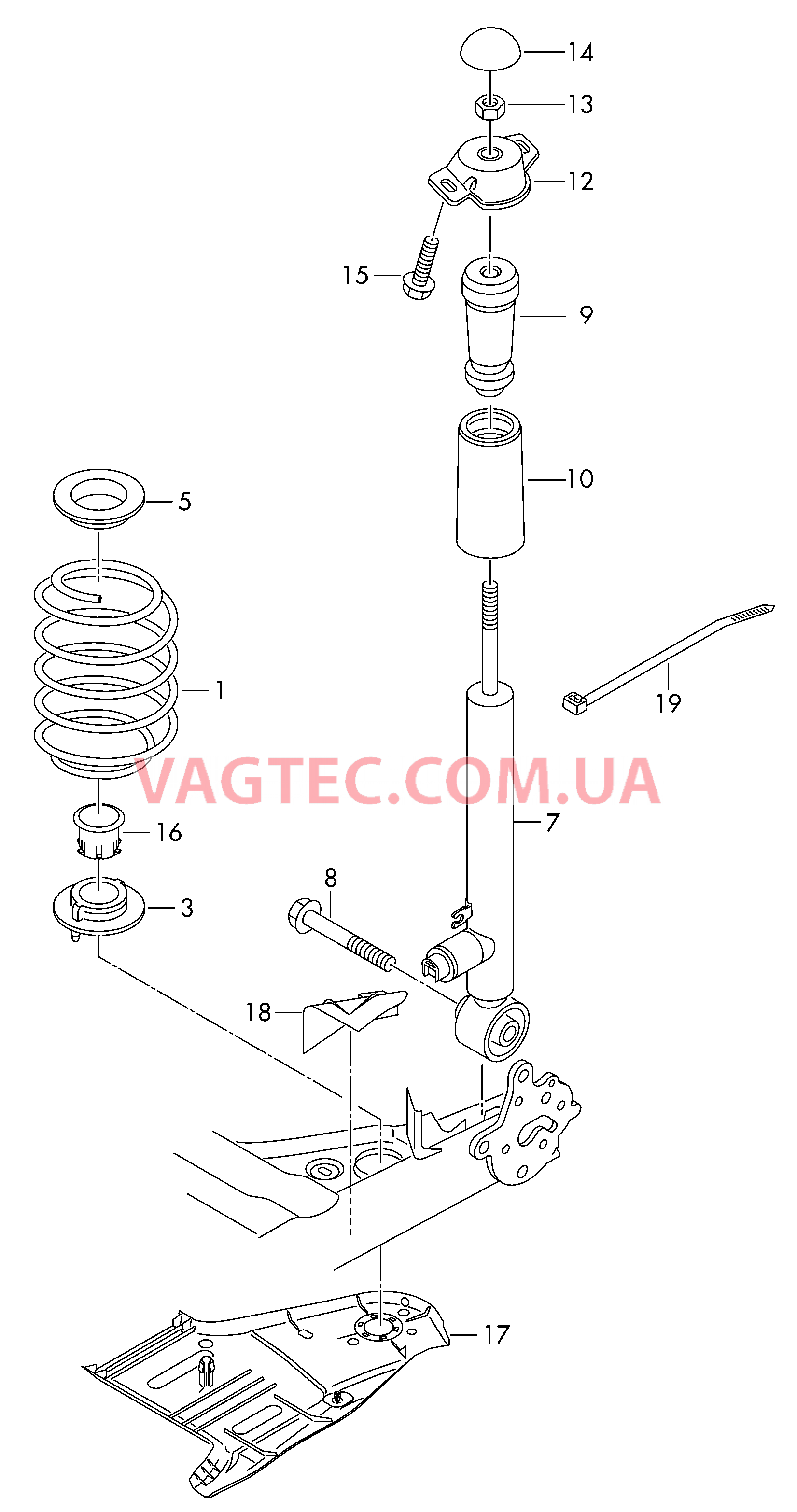 Подвеска Амортизатор для а/м с амортизаторами с электронной регулировкой  для SKODA Octavia 2013-1