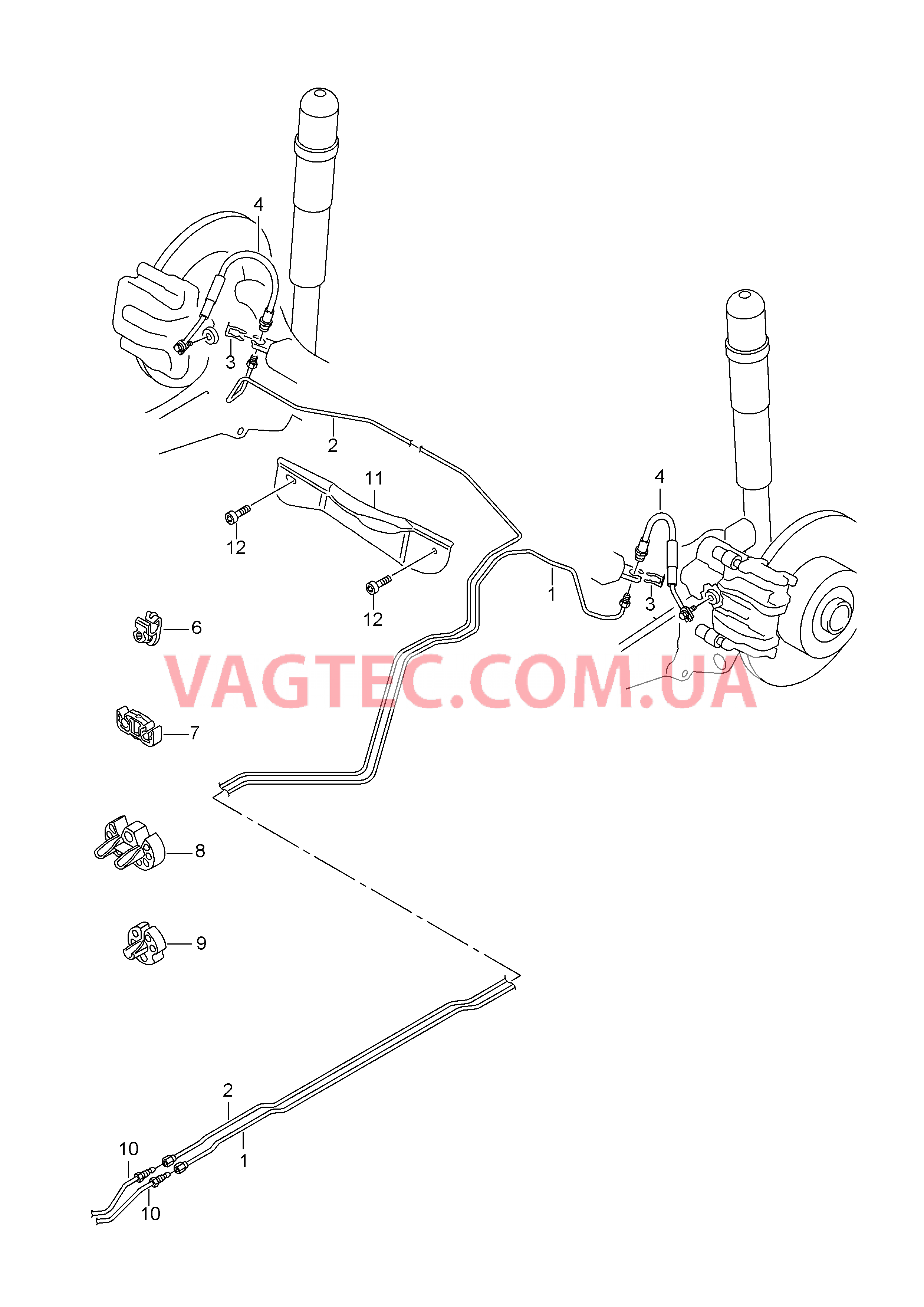 Тормозная трубка Тормозной шланг  для AUDI A3 2017