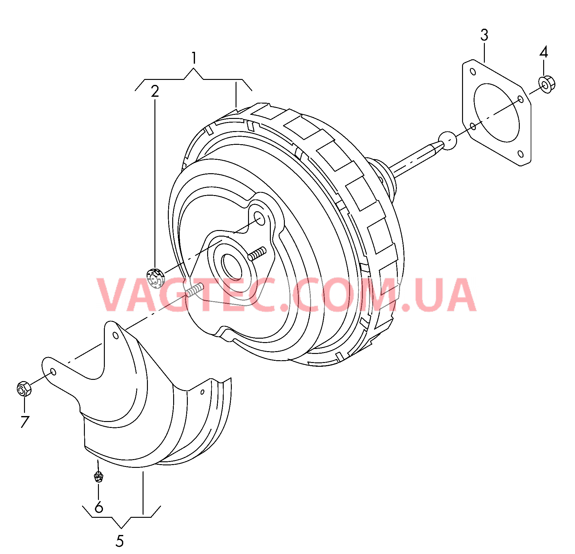 Усилитель тормозного привода  для SKODA Octavia 2016