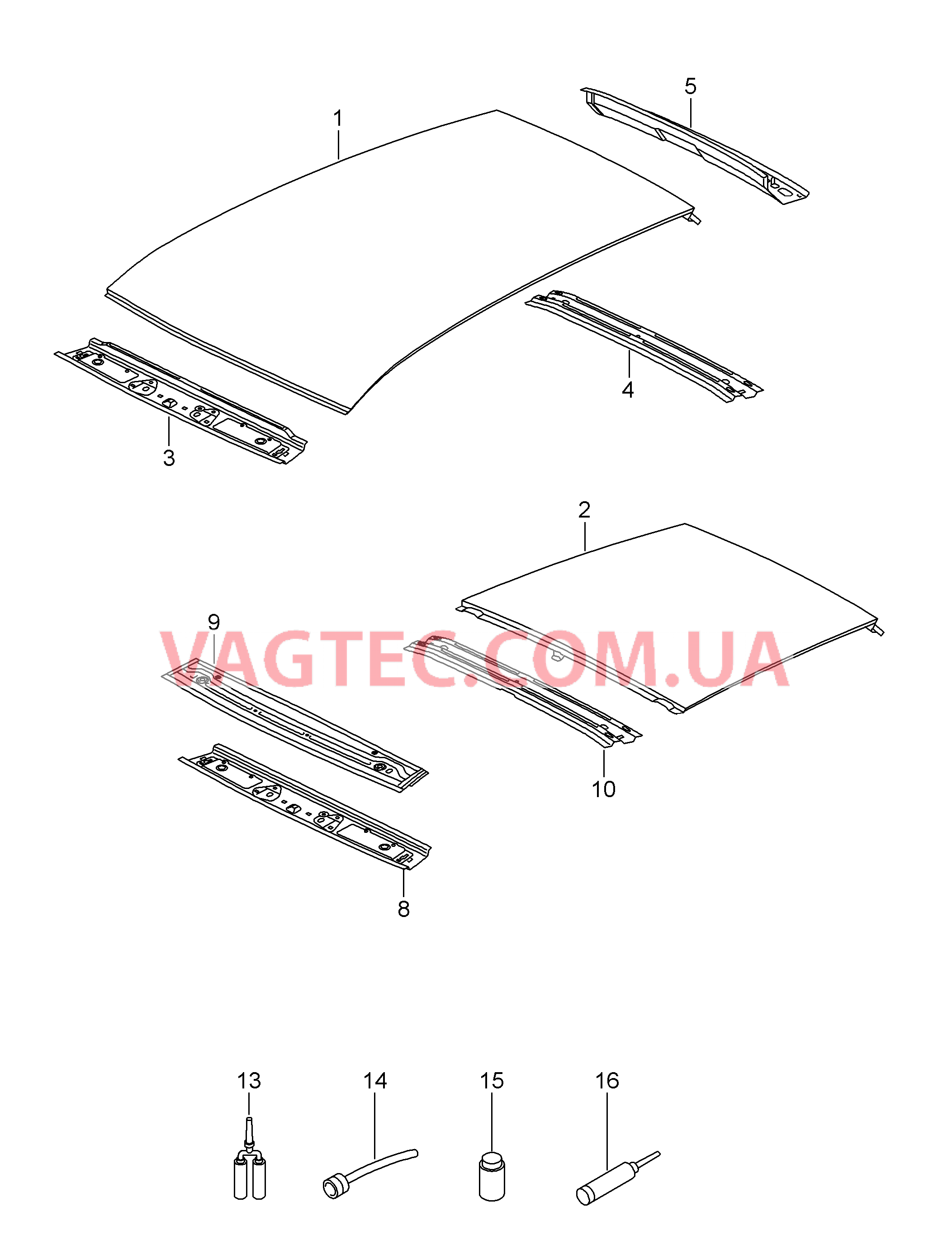 Крыша  для VOLKSWAGEN GOLF 2017