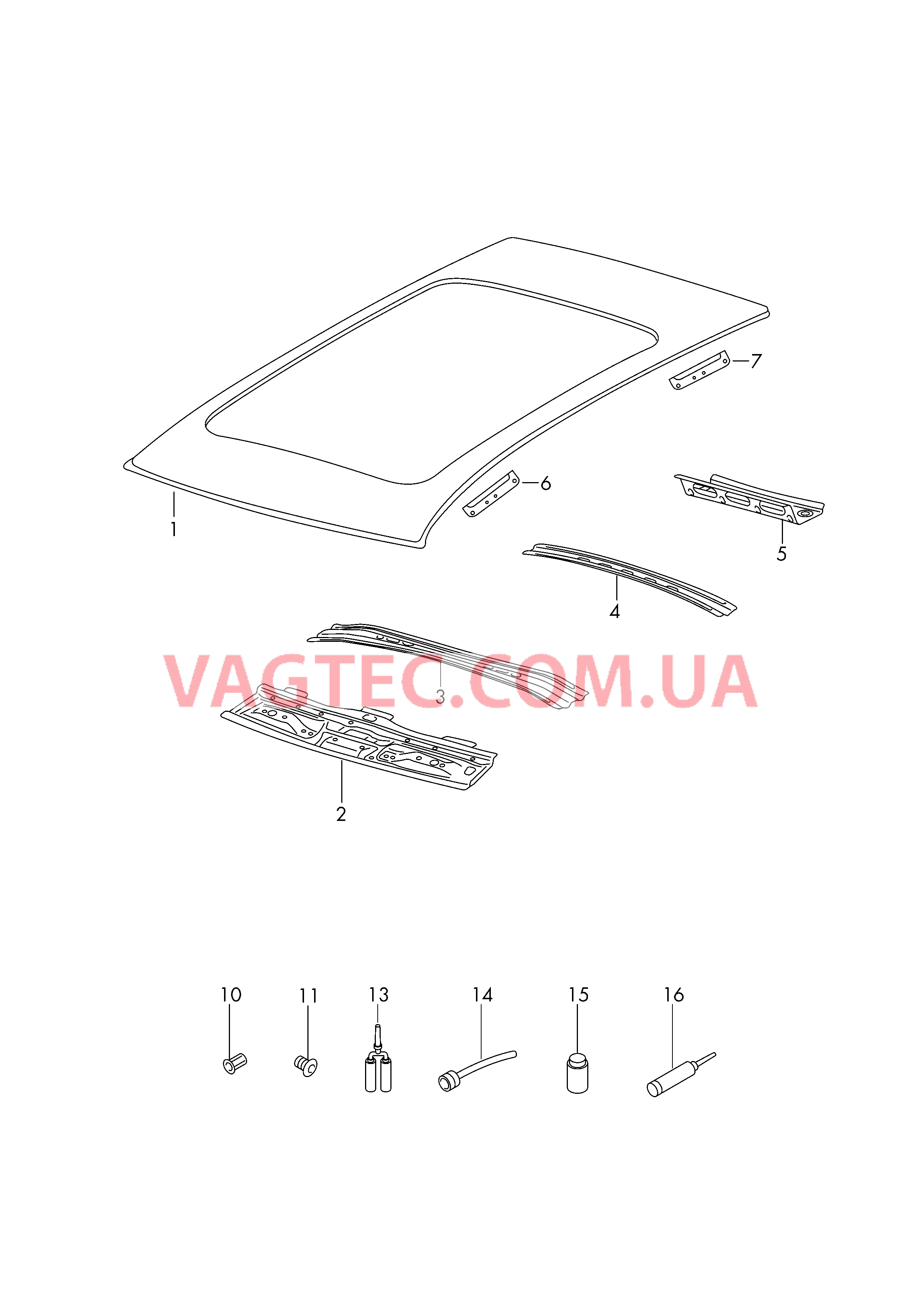 Крыша  для SKODA Octavia 2016