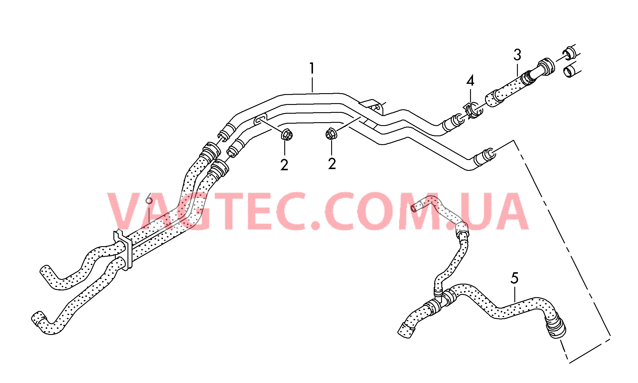 Трубопровод системы охлаждения для а/м с автономным отопителем  для VOLKSWAGEN Passat 2016